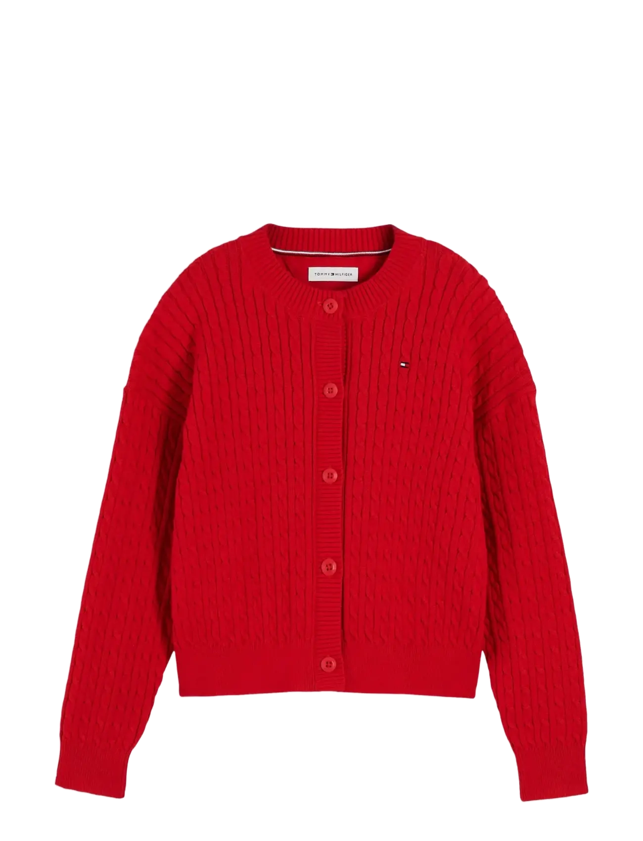 Tommy Hilfiger CABLE CARDIGAN - Kardiganid - RED / red