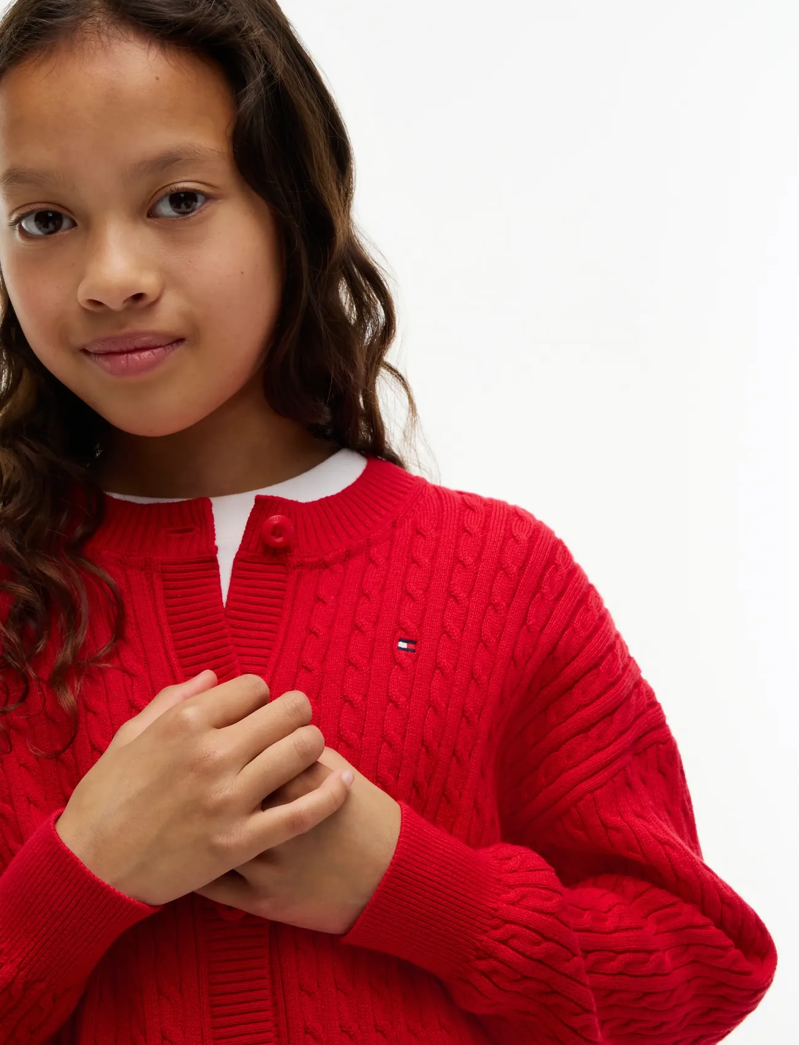 Tommy Hilfiger - CABLE CARDIGAN - sügisesed riided - red - 3