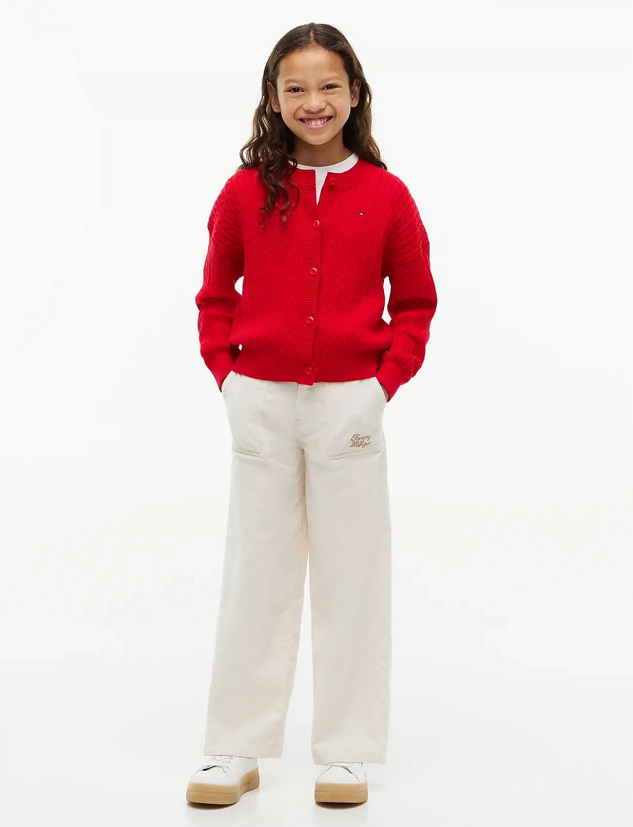 Tommy Hilfiger - CABLE CARDIGAN - cardigans - red - 4