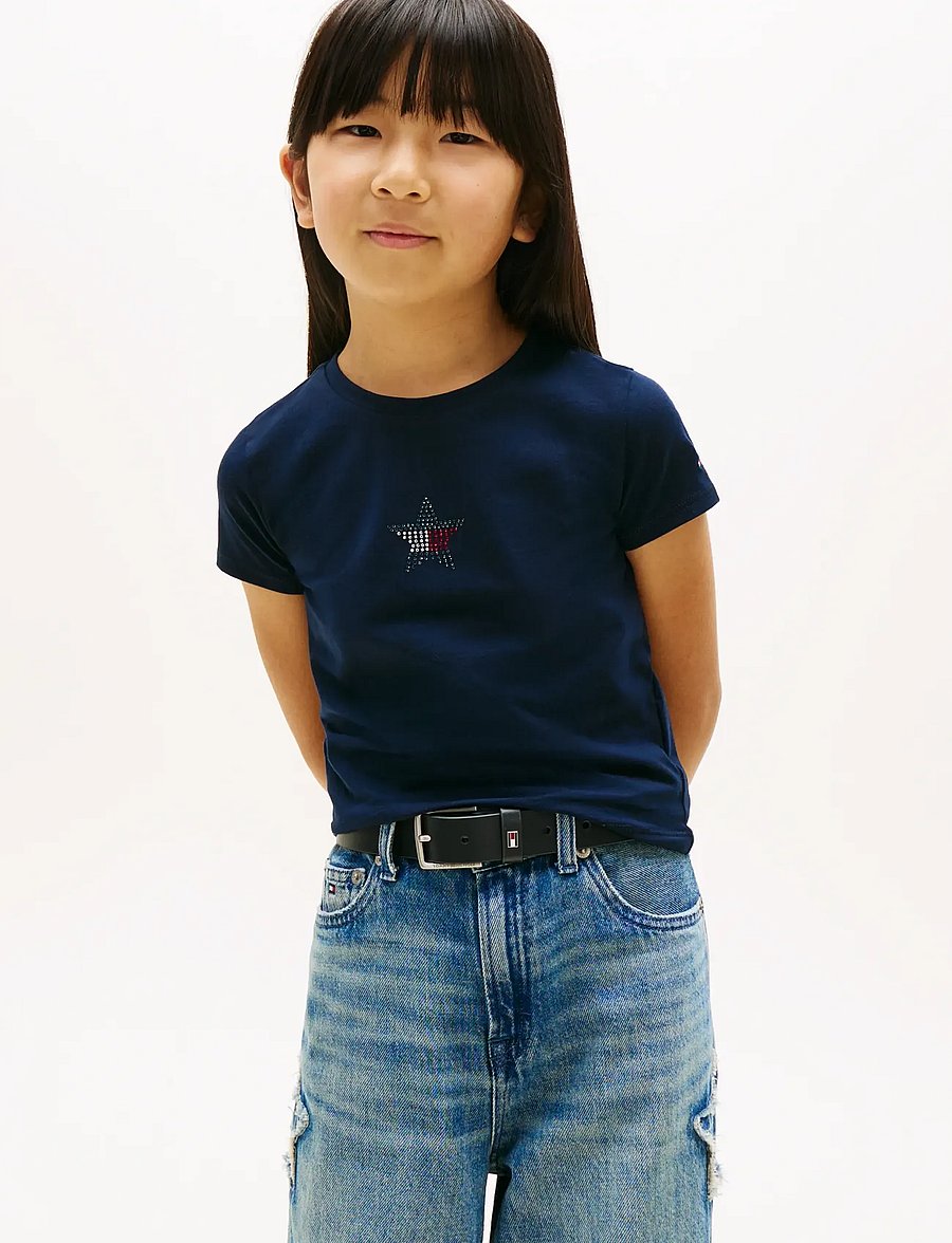 Tommy Hilfiger - STAR FLAG TEE SS - kurzärmelige - dark night navy - 0