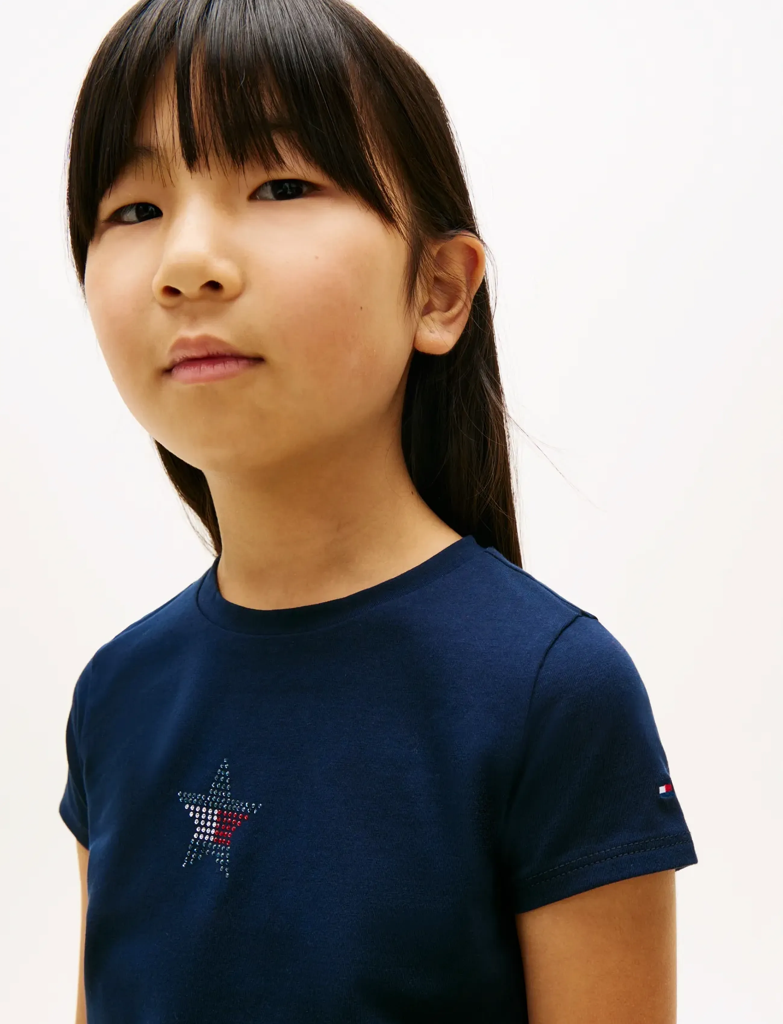 Tommy Hilfiger - STAR FLAG TEE SS - short-sleeved t-shirts - dark night navy - 4