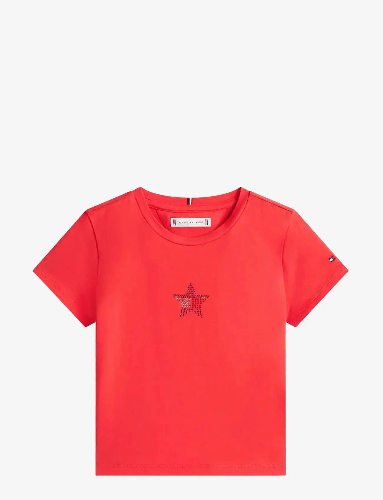 Tommy Hilfiger - STAR FLAG TEE SS - kortærmede t-shirts - red alert - 1