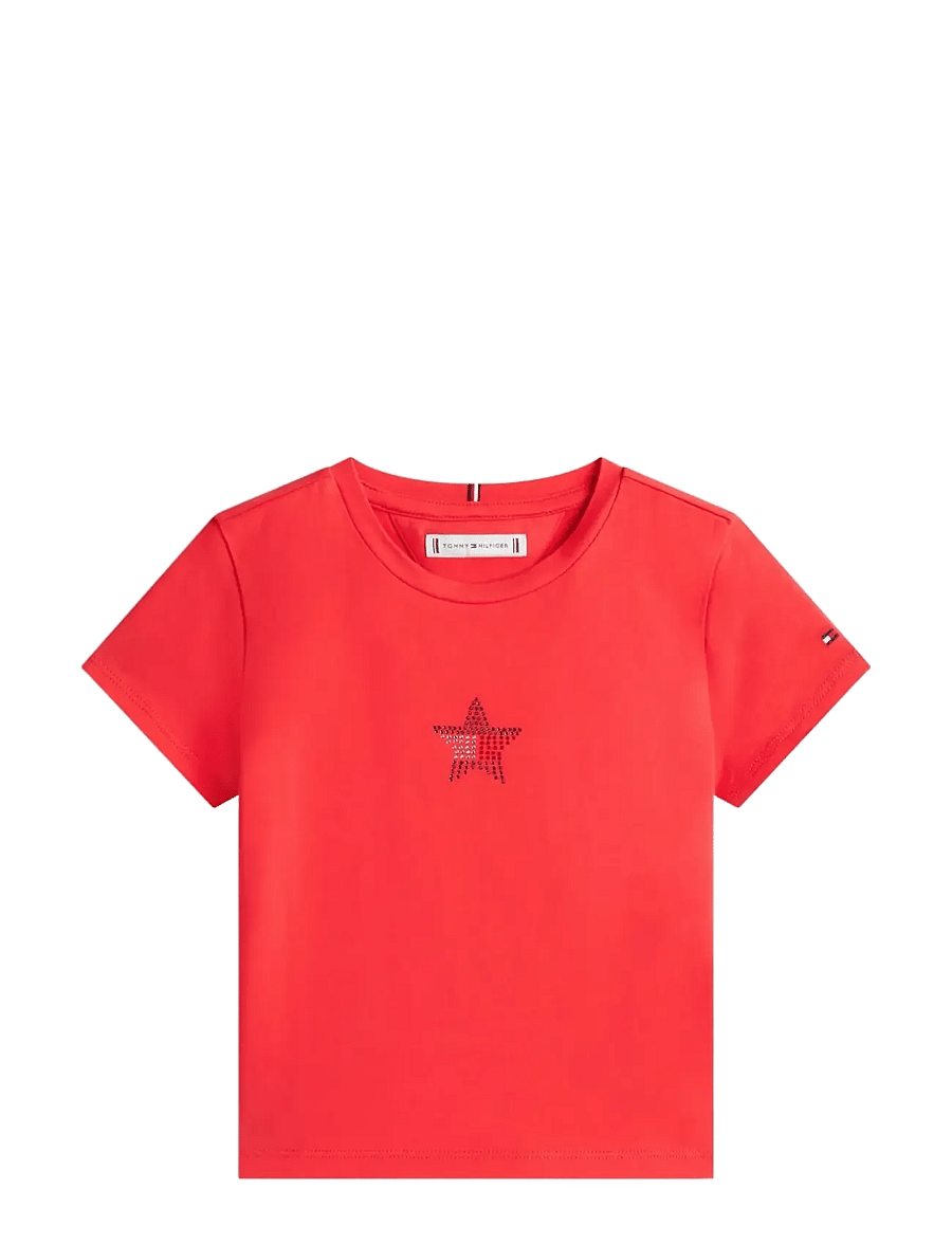 Tommy Hilfiger - STAR FLAG TEE SS - t-krekli ar īsām piedurknēm - red alert - 1