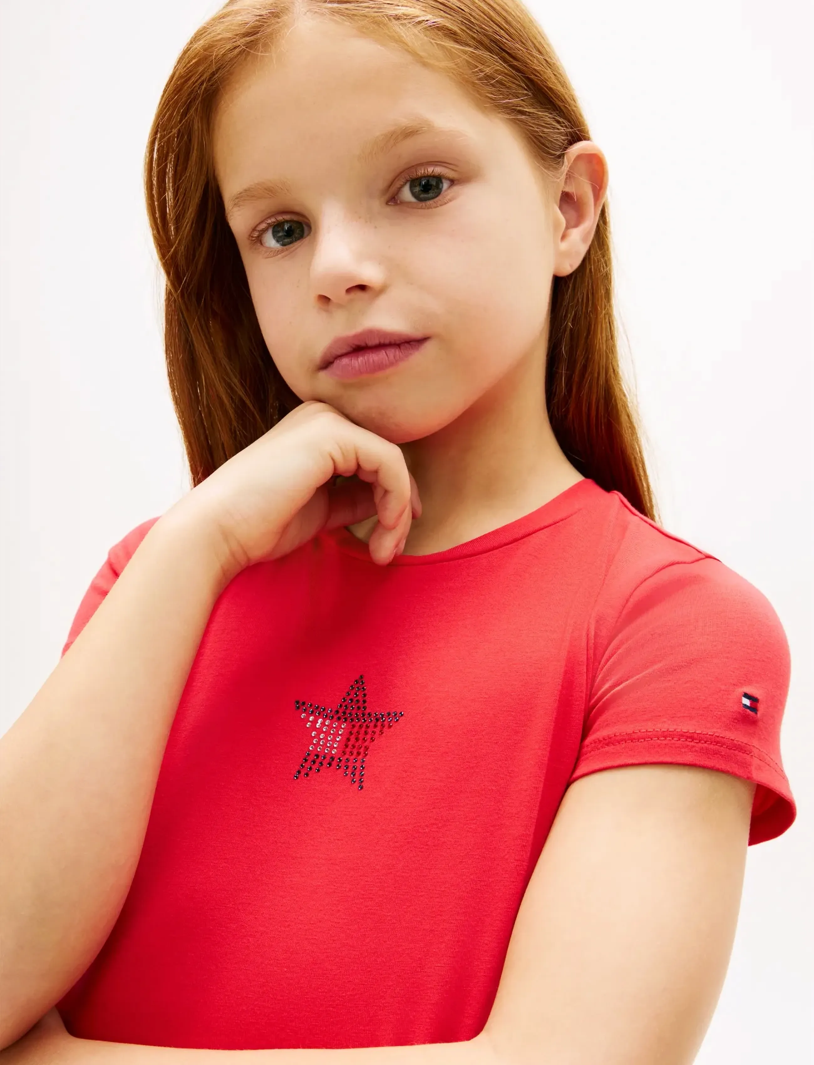Tommy Hilfiger - STAR FLAG TEE SS - kurzärmelige - red alert - 4