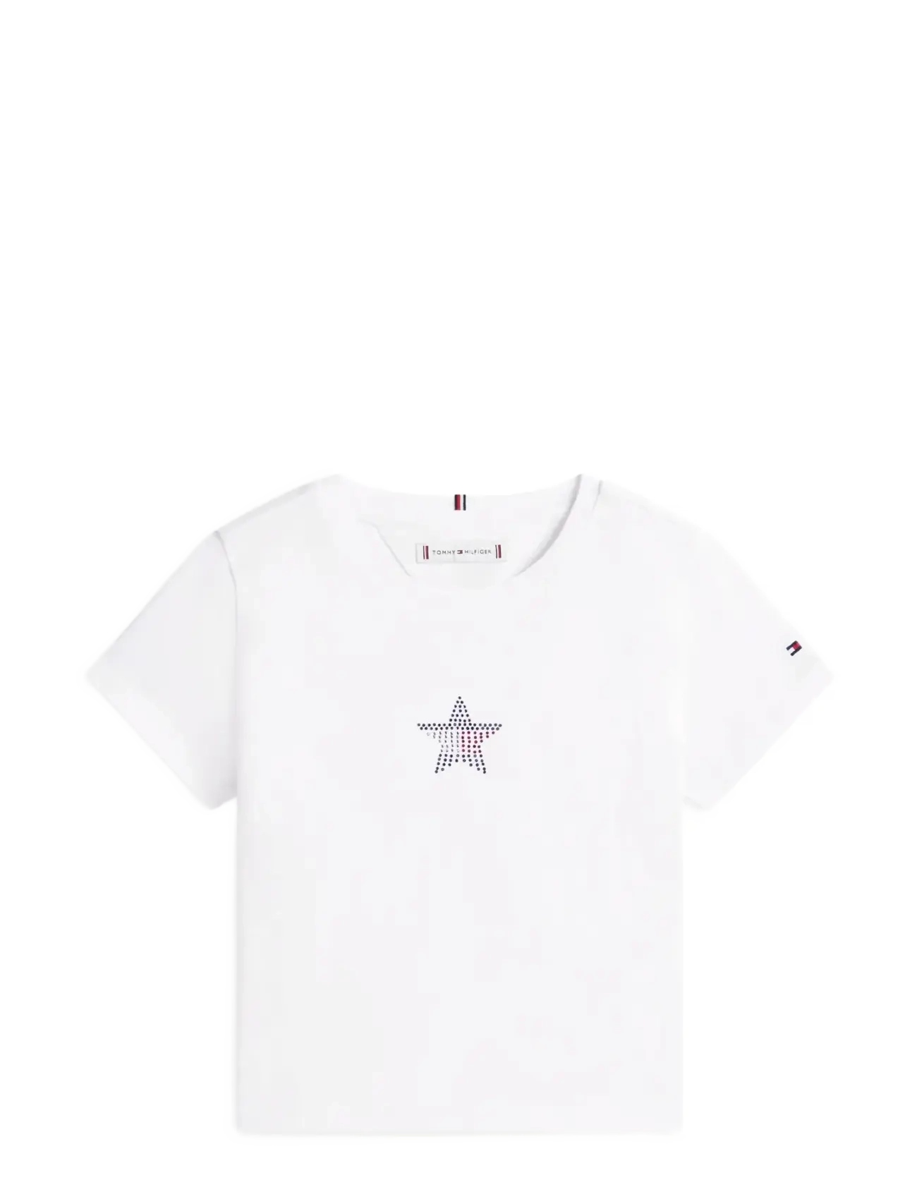 Tommy Hilfiger STAR FLAG TEE SS - App deal - WHITE / white
