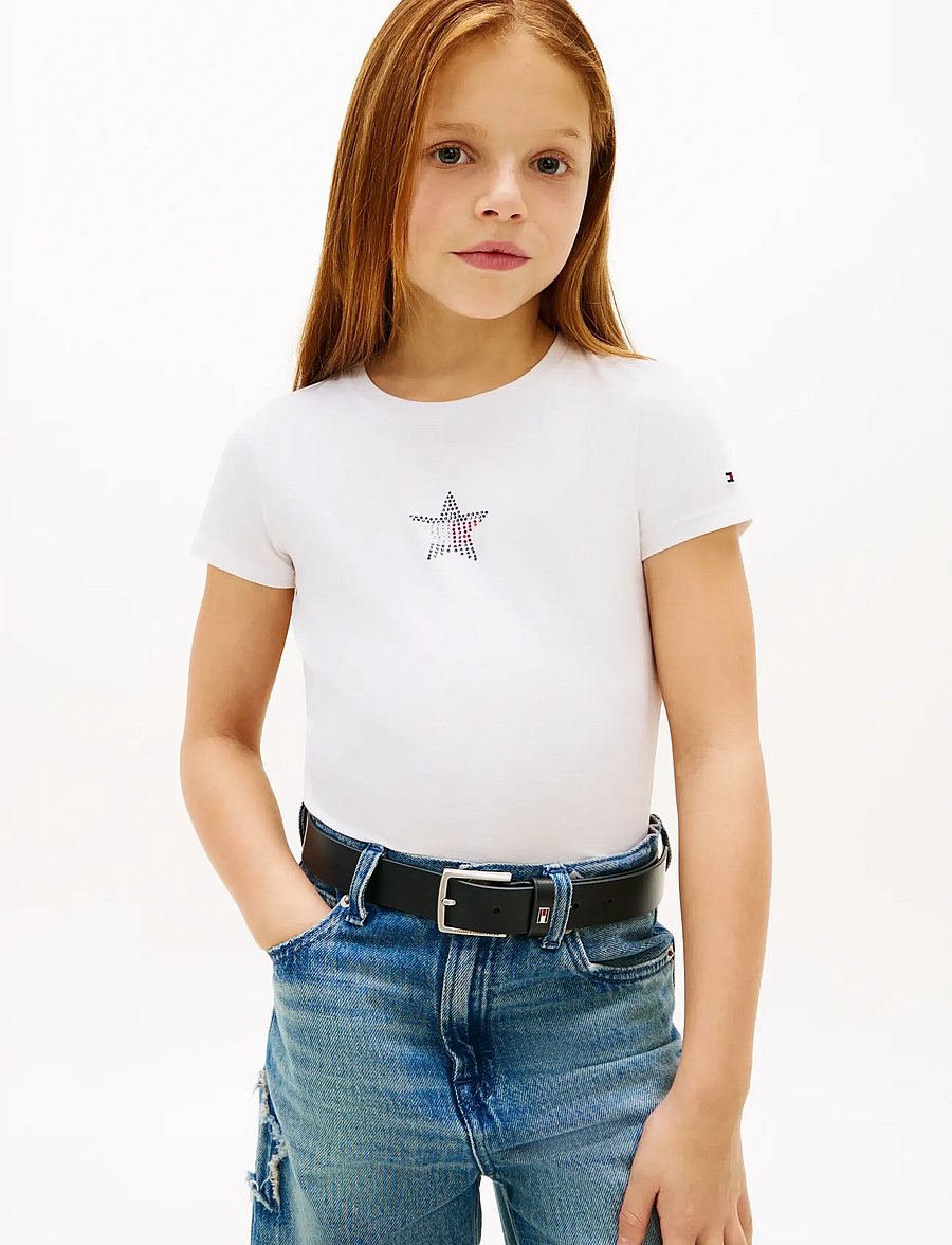 Tommy Hilfiger - STAR FLAG TEE SS - kurzärmelige - white - 0