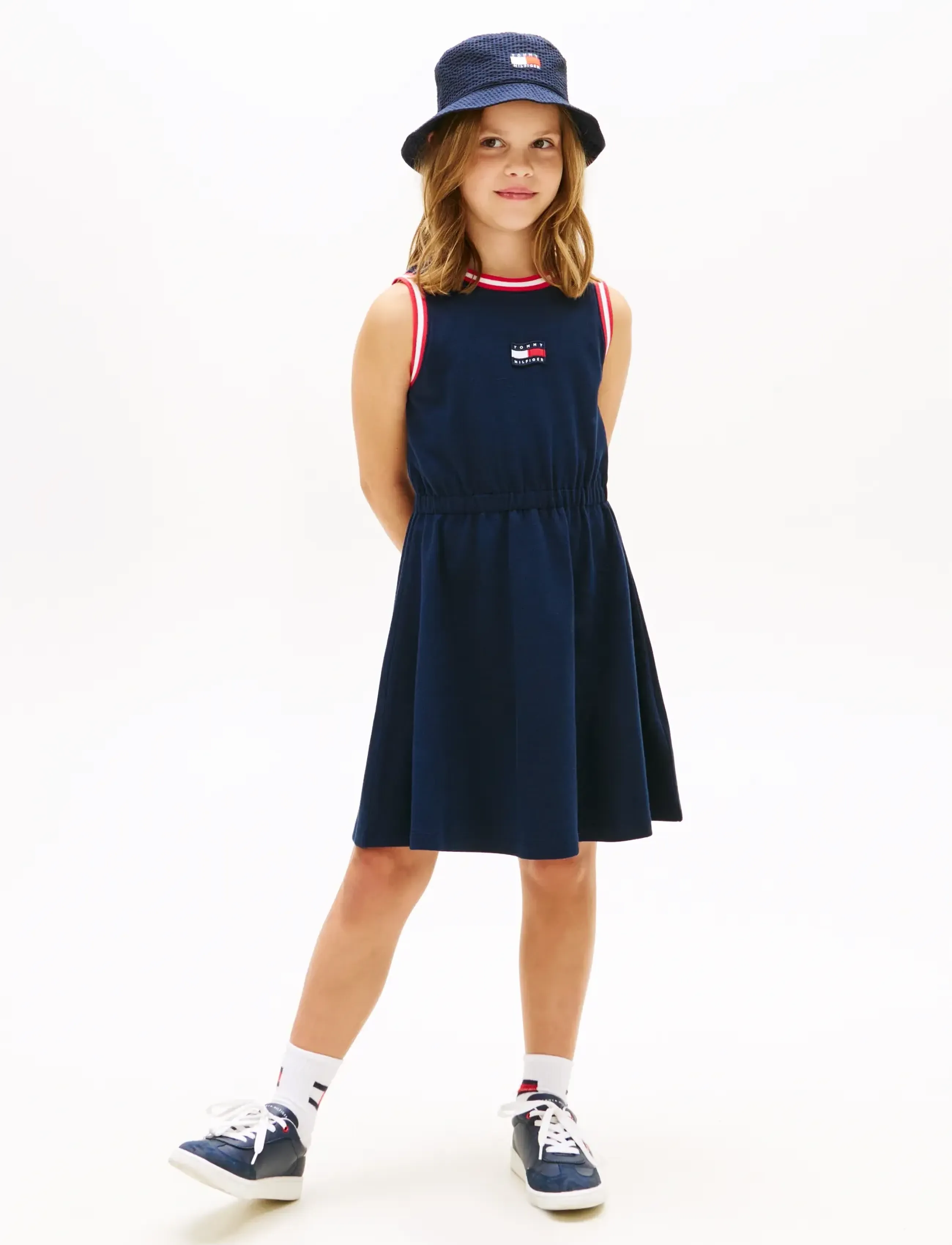 Tommy Hilfiger WAVY FLAG DRESS SLVLS - Klänningar & Kjolar - DARK NIGHT NAVY / navy