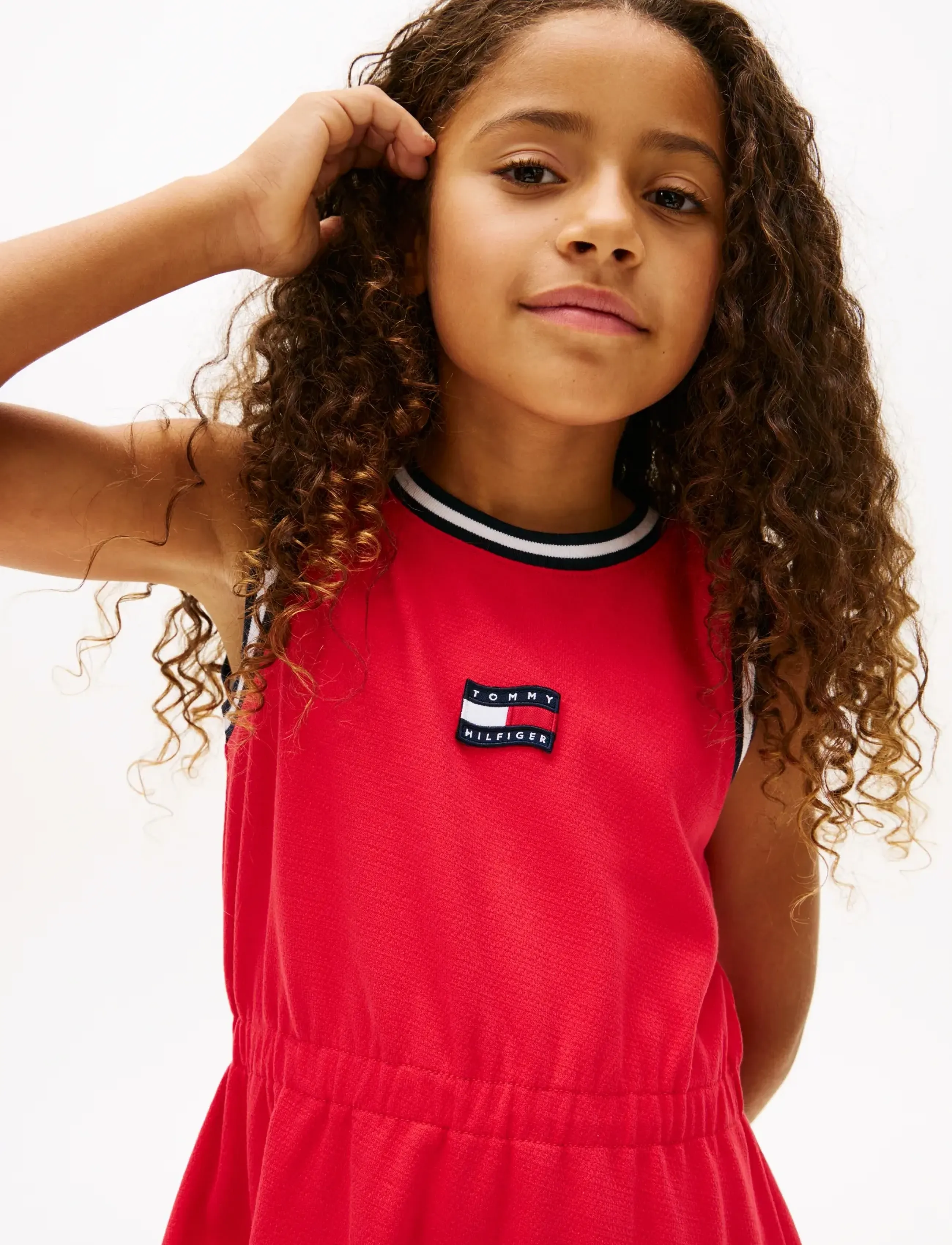 Tommy Hilfiger - WAVY FLAG DRESS SLVLS - Ærmeløse hverdagskjoler - red alert - 2