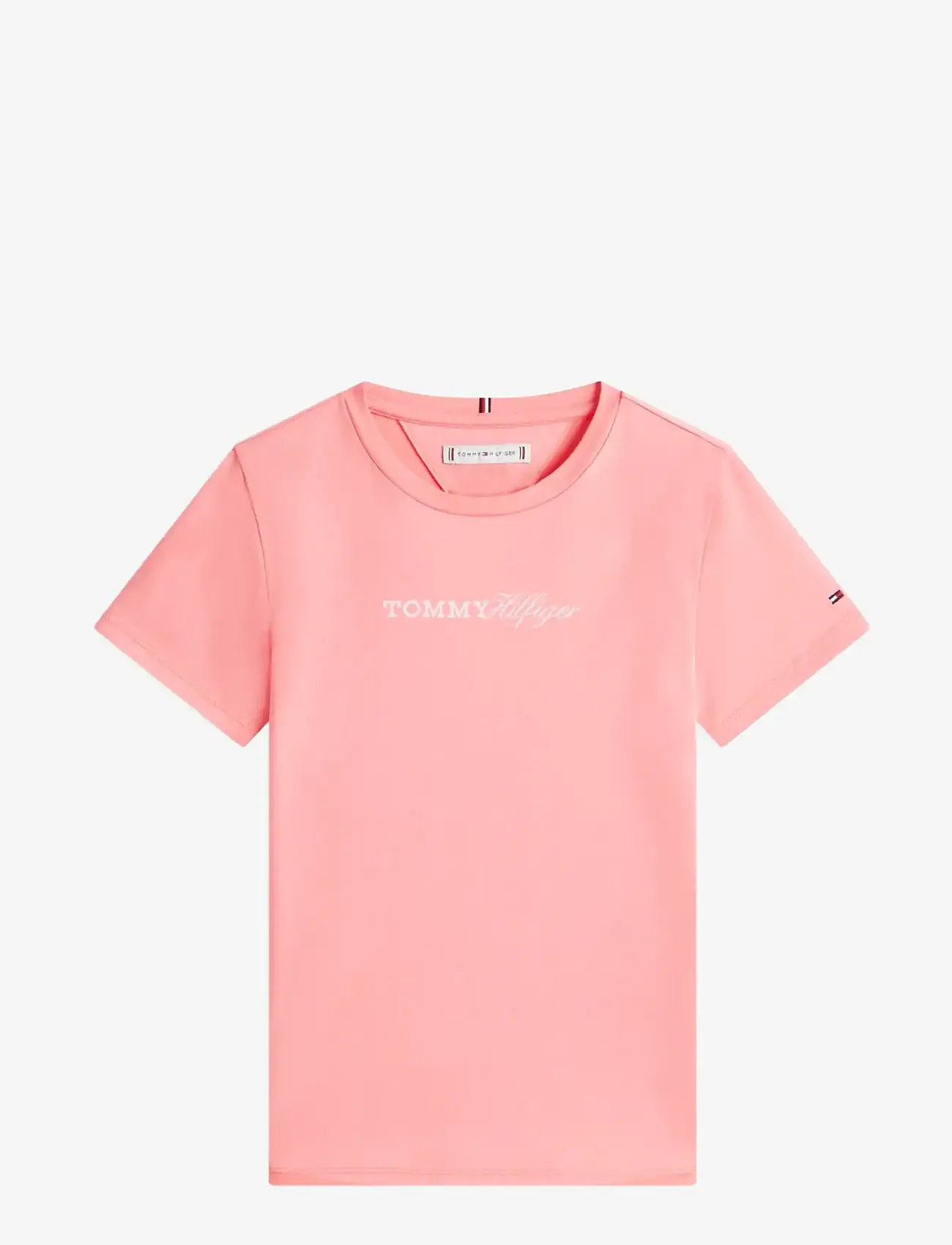 Tommy Hilfiger - TOMMY SCRIPT TEE SS - kortærmede t-shirts - tropical blush - 1