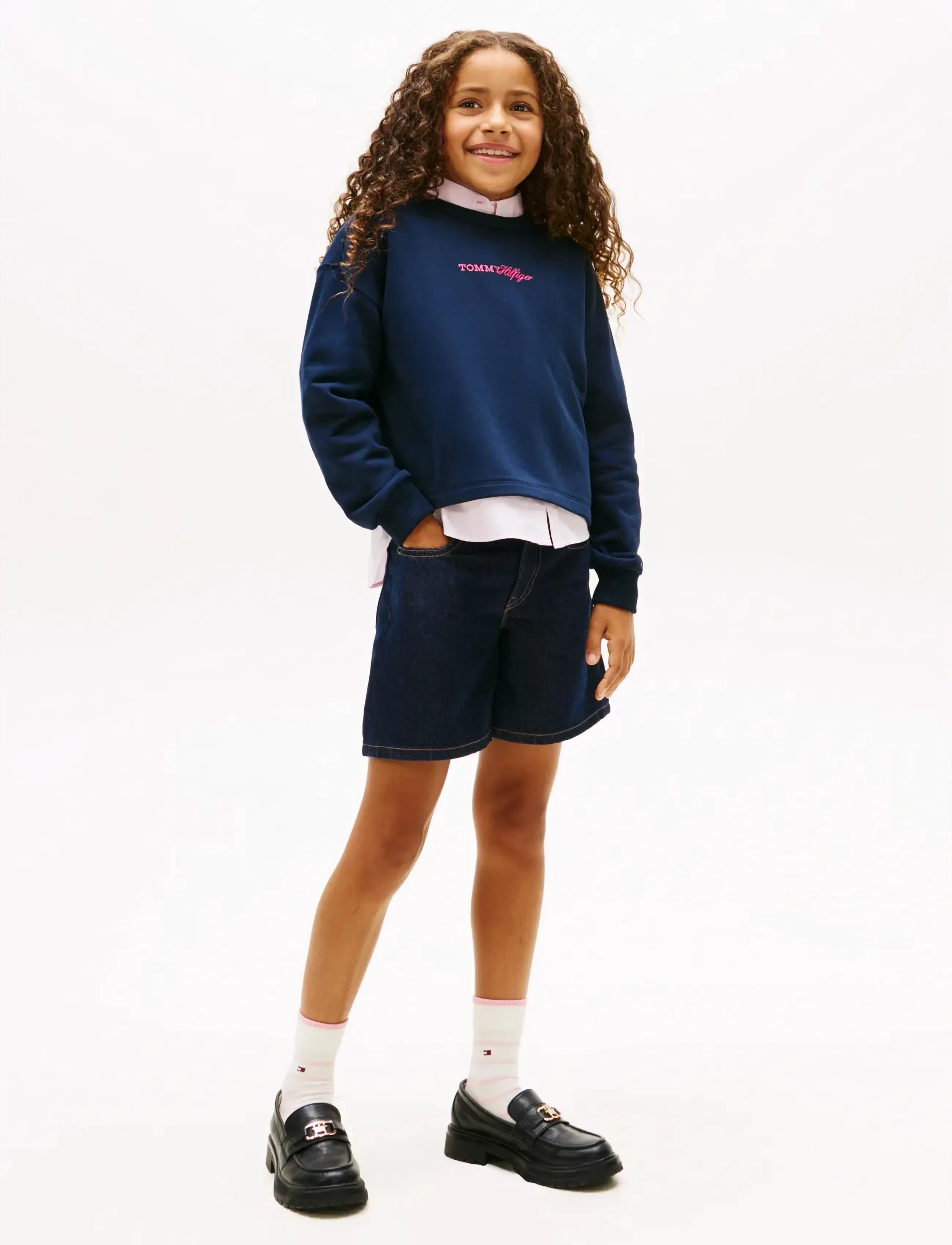 Tommy Hilfiger - GLITTER TOMMY CREW - sweatshirts - dark night navy - 3