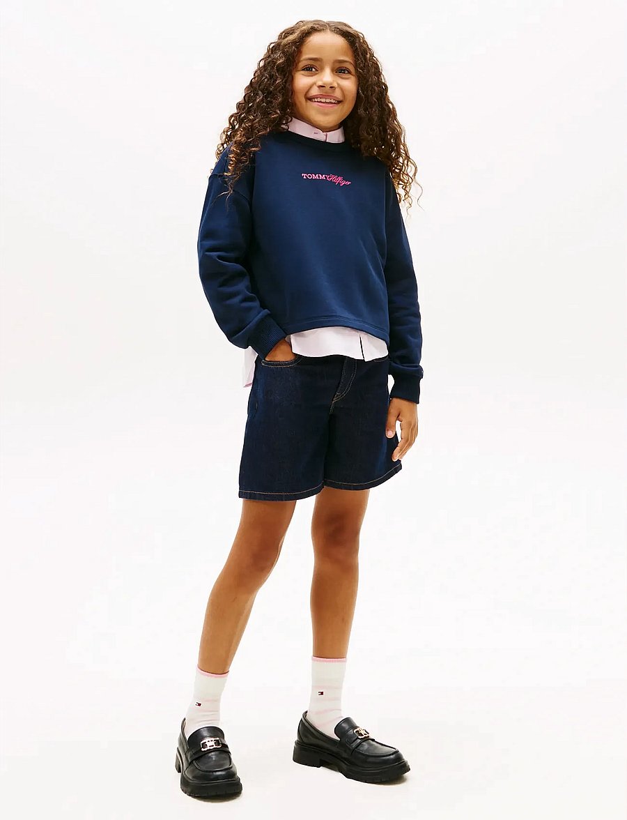 Tommy Hilfiger - GLITTER TOMMY CREW - sweatshirts - dark night navy - 3