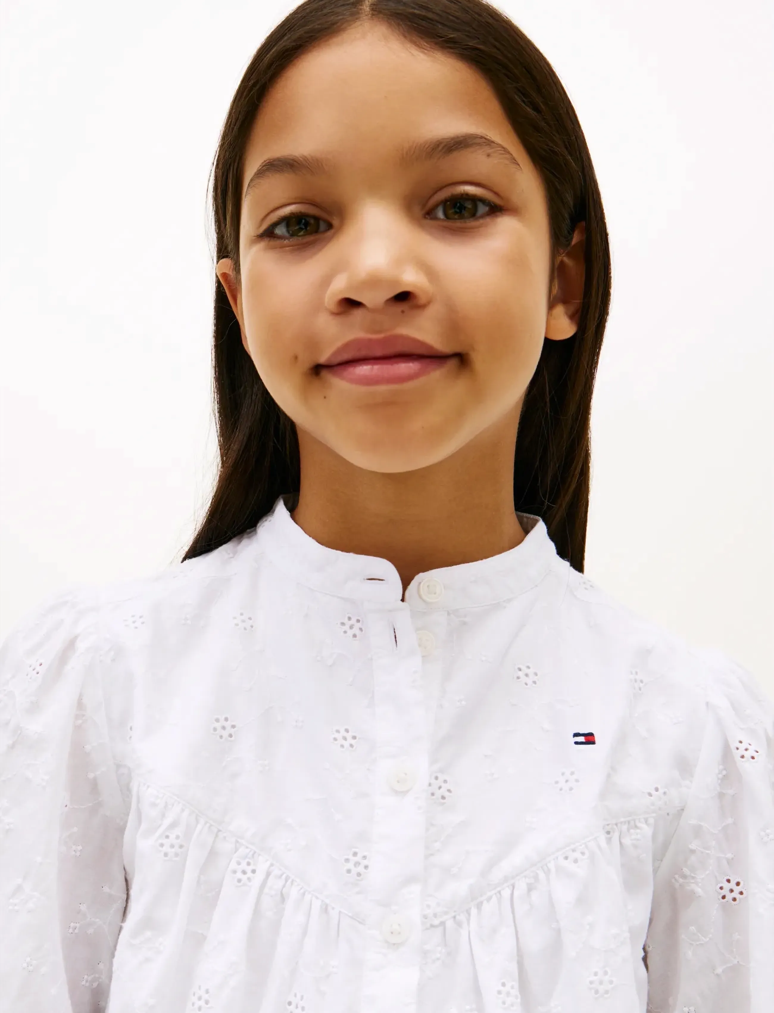 Tommy Hilfiger - BRODERIE ANGLAISE DRESS LS - laisvalaikio suknelės ilgomis rankovėmis - white - 2