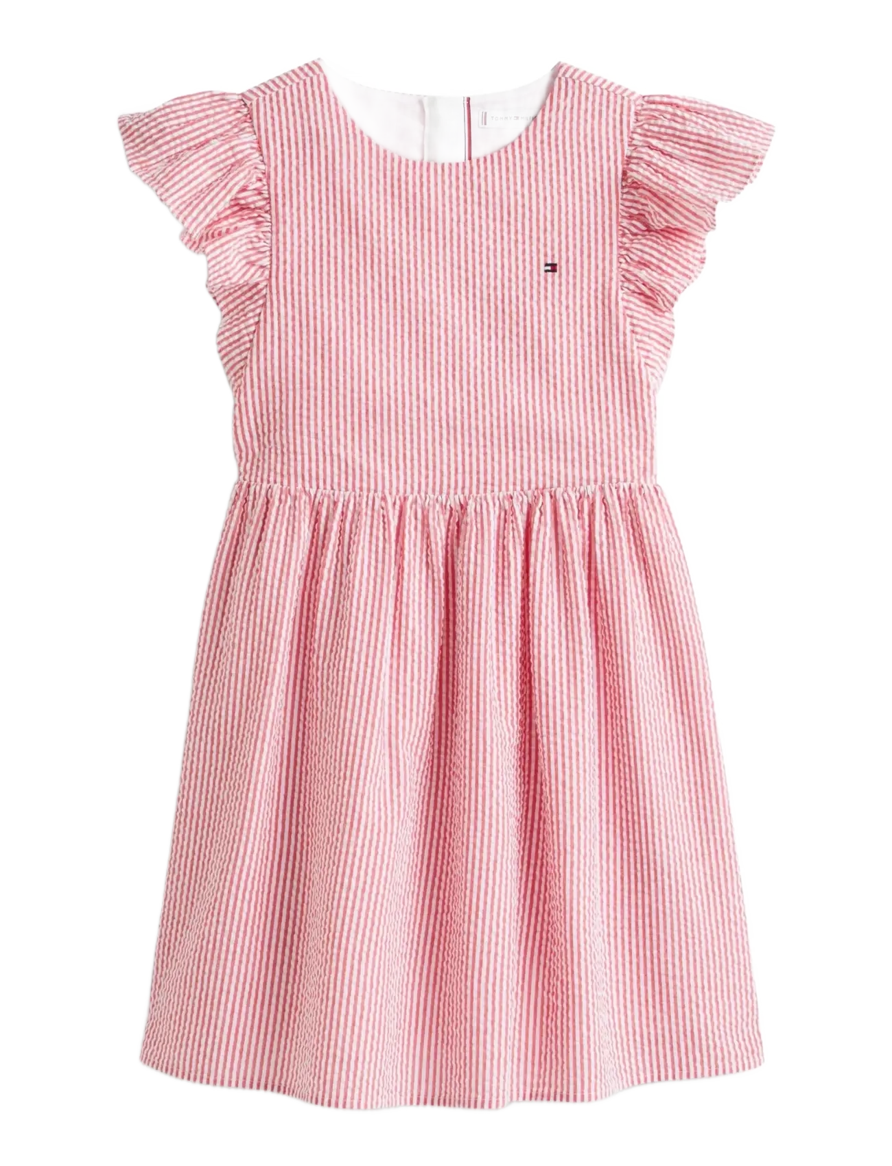 Tommy Hilfiger SEERSUCKER DRESS SS - Tommy Hilfiger - RED ALERT STRIPES / red