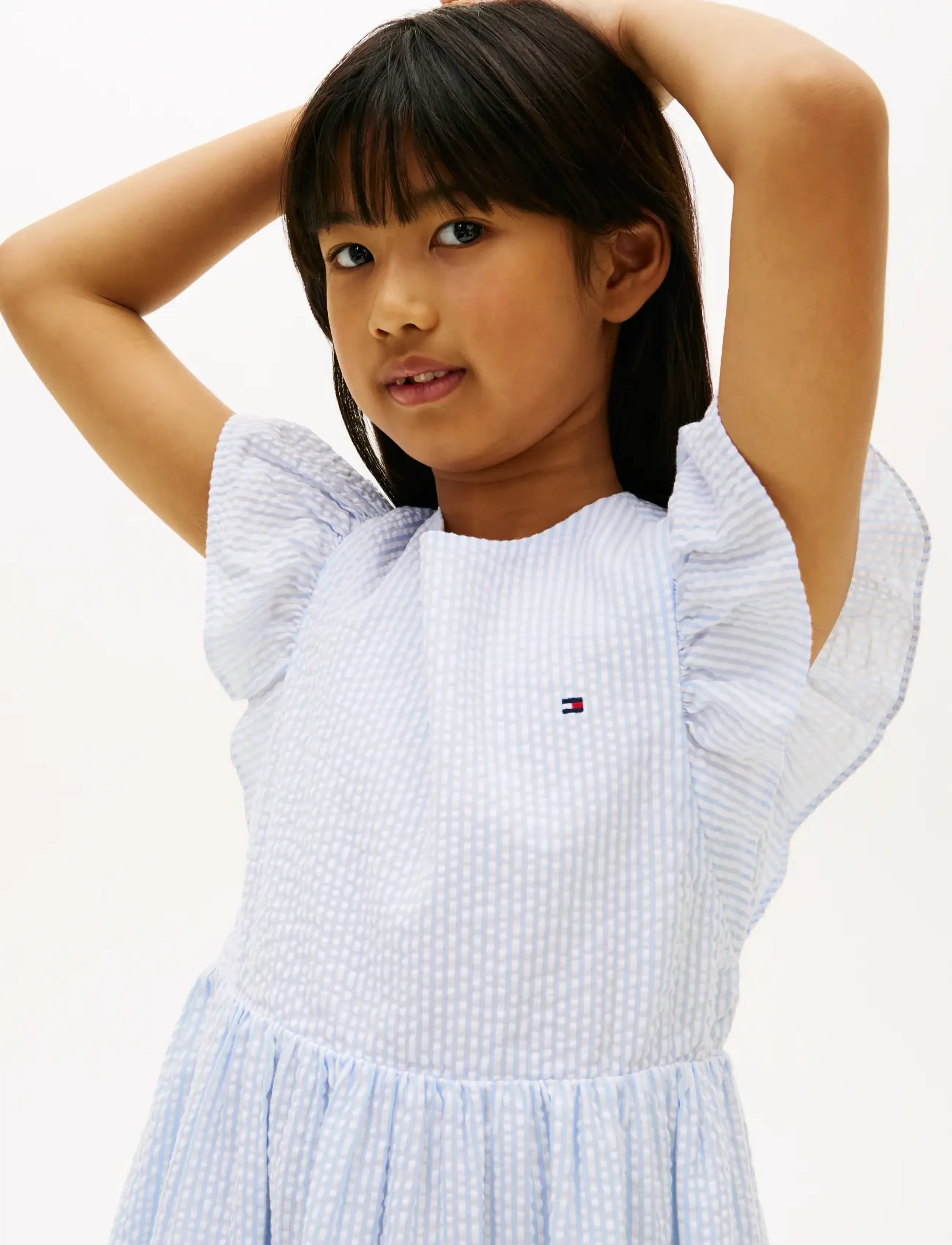Tommy Hilfiger - SEERSUCKER DRESS SS - robes décontractées à manches courtes - sweet blue stripes - 2