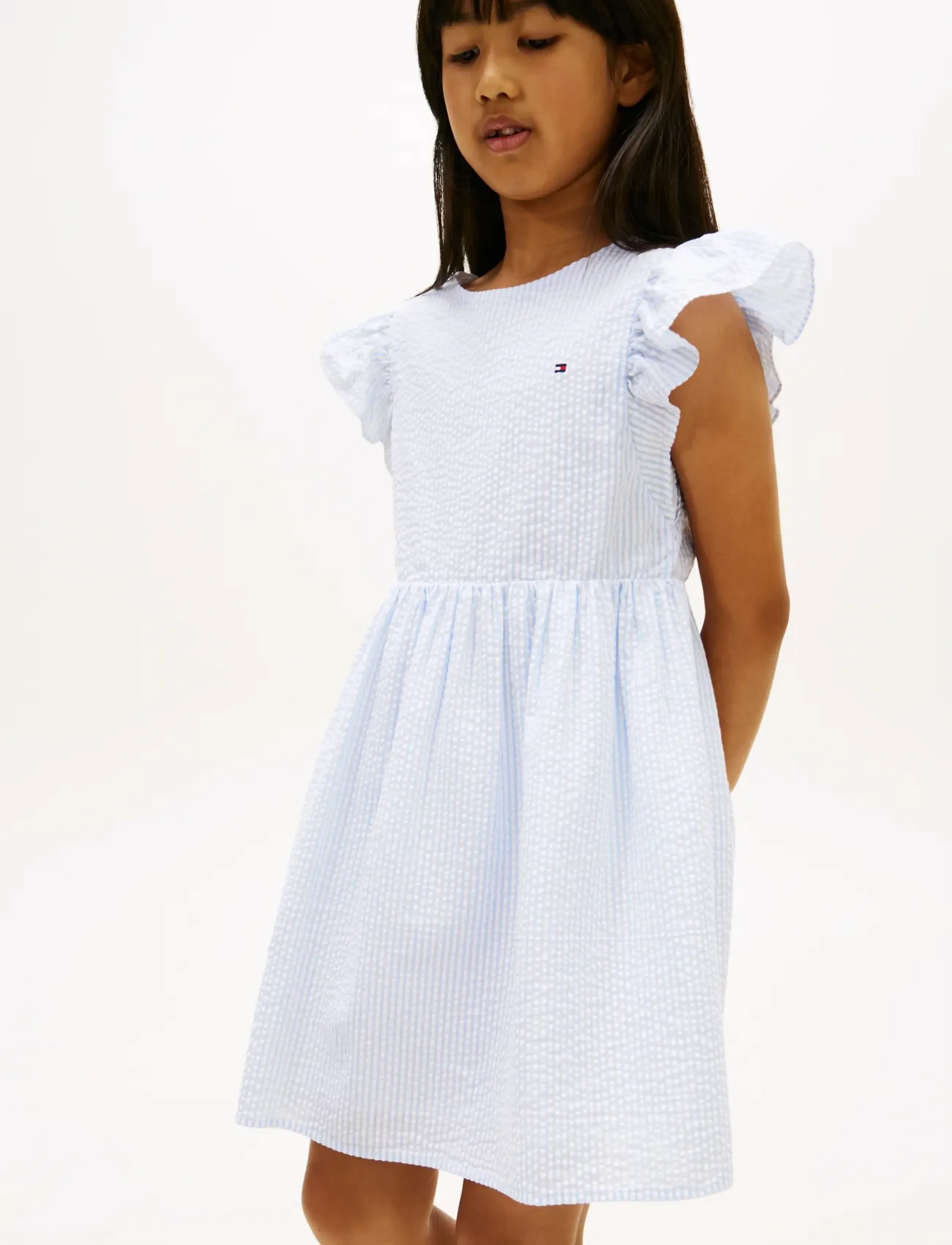 Tommy Hilfiger - SEERSUCKER DRESS SS - robes décontractées à manches courtes - sweet blue stripes - 3