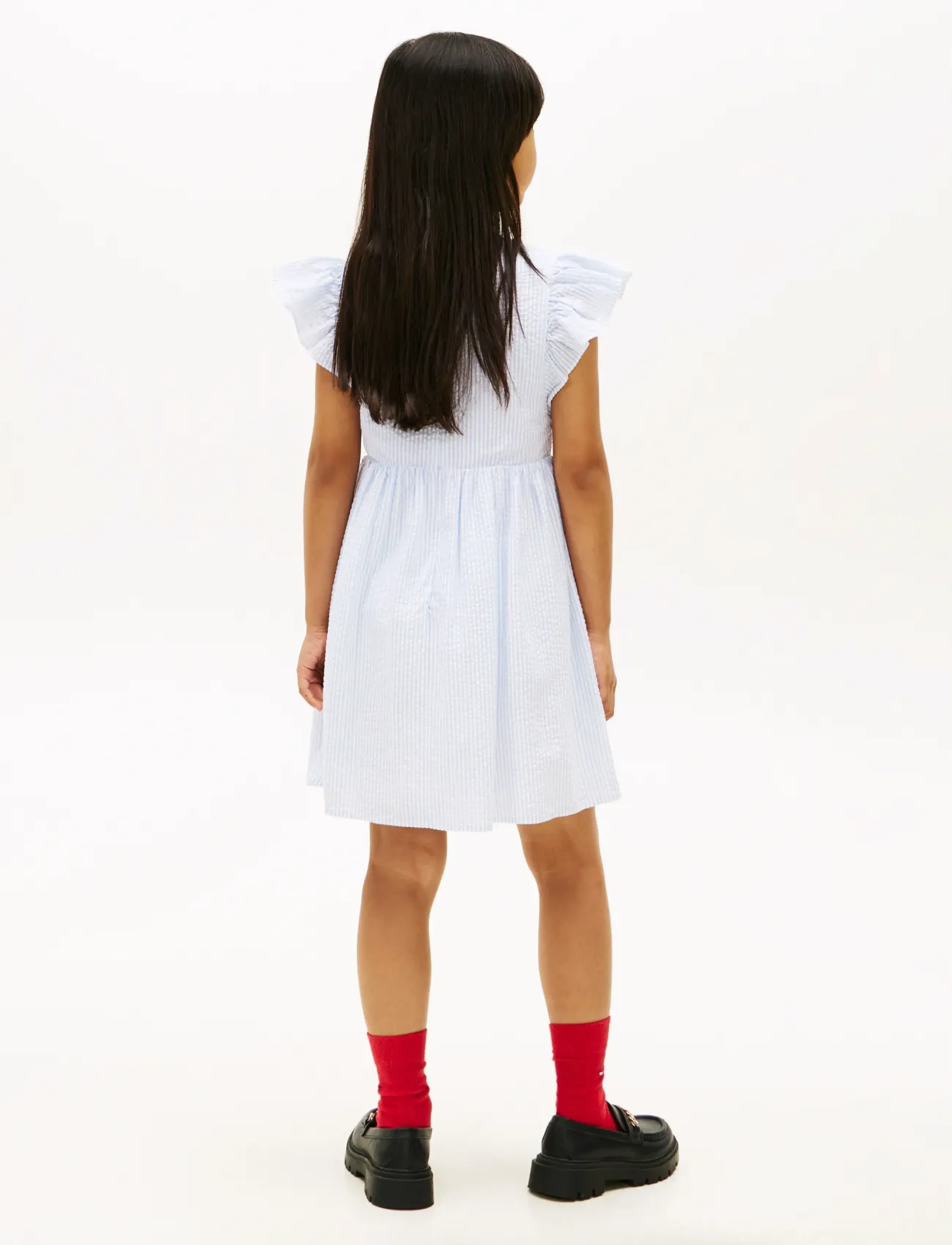 Tommy Hilfiger - SEERSUCKER DRESS SS - robes décontractées à manches courtes - sweet blue stripes - 4