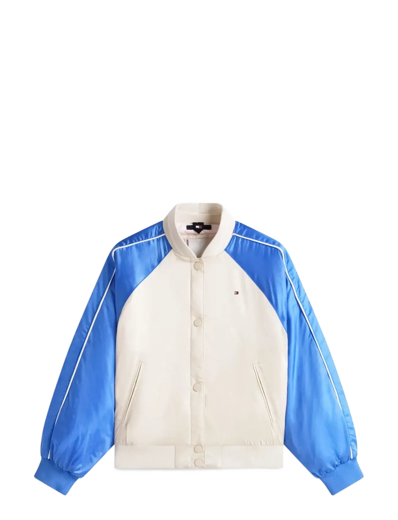 Tommy Hilfiger BOMBER VARISTY COLORBLOCK - Bomber jackets - CLASSIC BEIGE   EMPIRE BLUE / blue