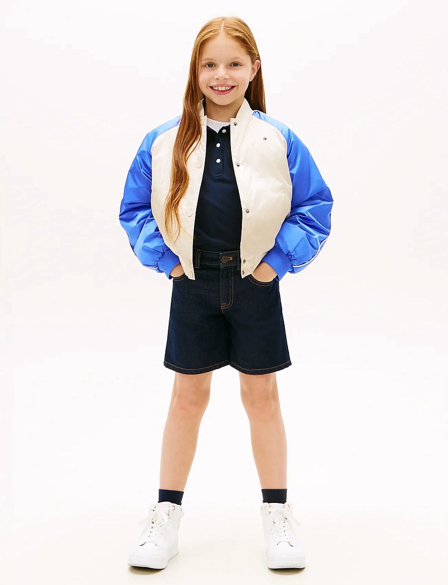 Tommy Hilfiger - BOMBER VARISTY COLORBLOCK - bomberjacken - classic beige empire blue - 2