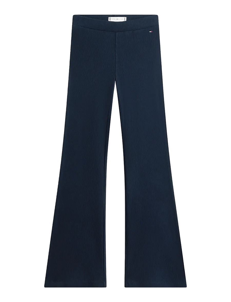 Tommy Hilfiger - RIB FLARE LEGGING - leggings - dark night navy - 1