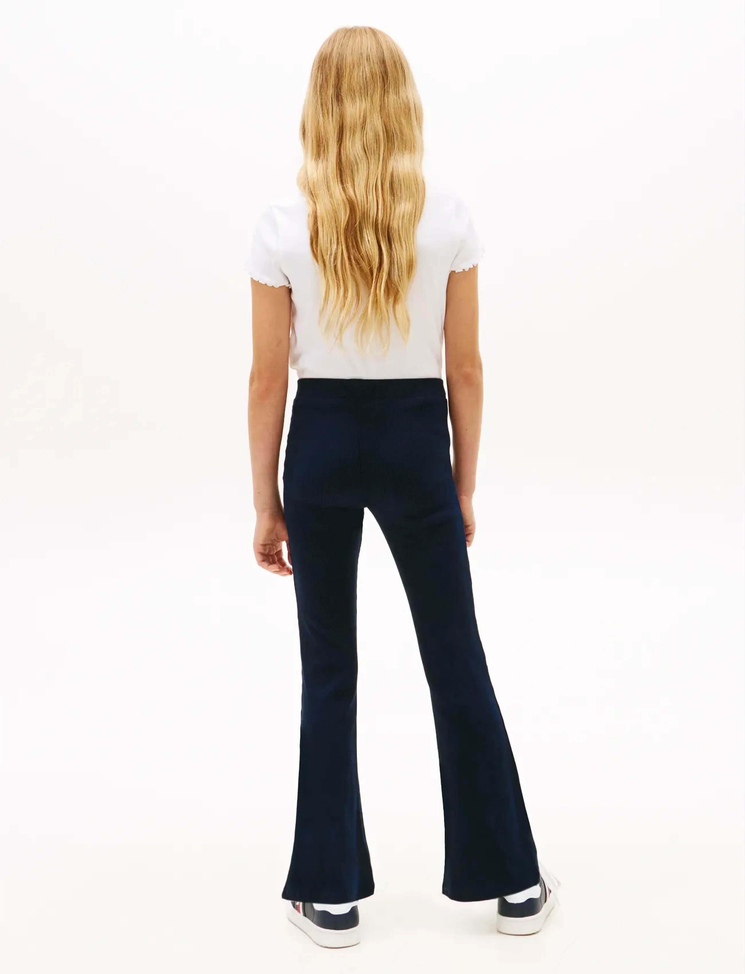 Tommy Hilfiger - RIB FLARE LEGGING - leggings - dark night navy - 2
