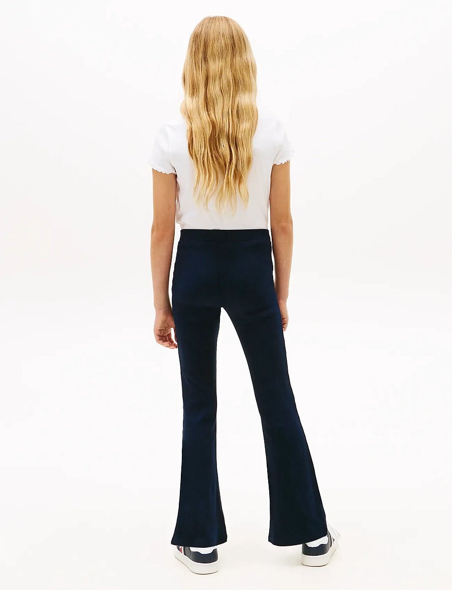 Tommy Hilfiger - RIB FLARE LEGGING - leggings - dark night navy - 2
