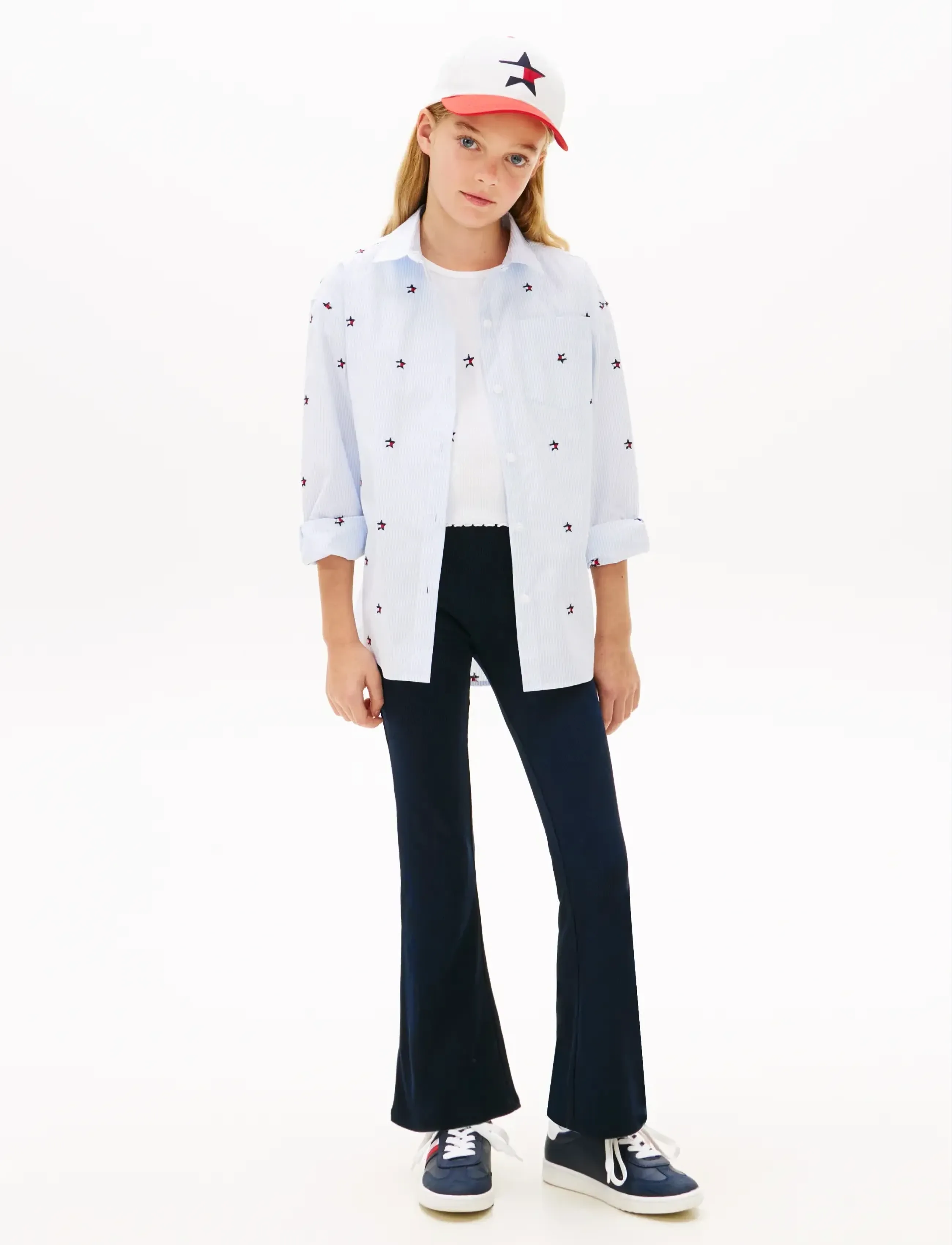 Tommy Hilfiger - RIB FLARE LEGGING - leggings - dark night navy - 3