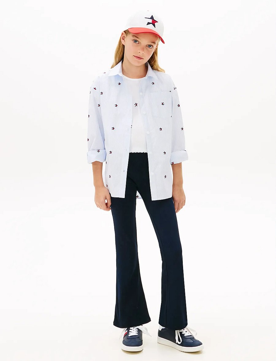Tommy Hilfiger - RIB FLARE LEGGING - leggings - dark night navy - 3