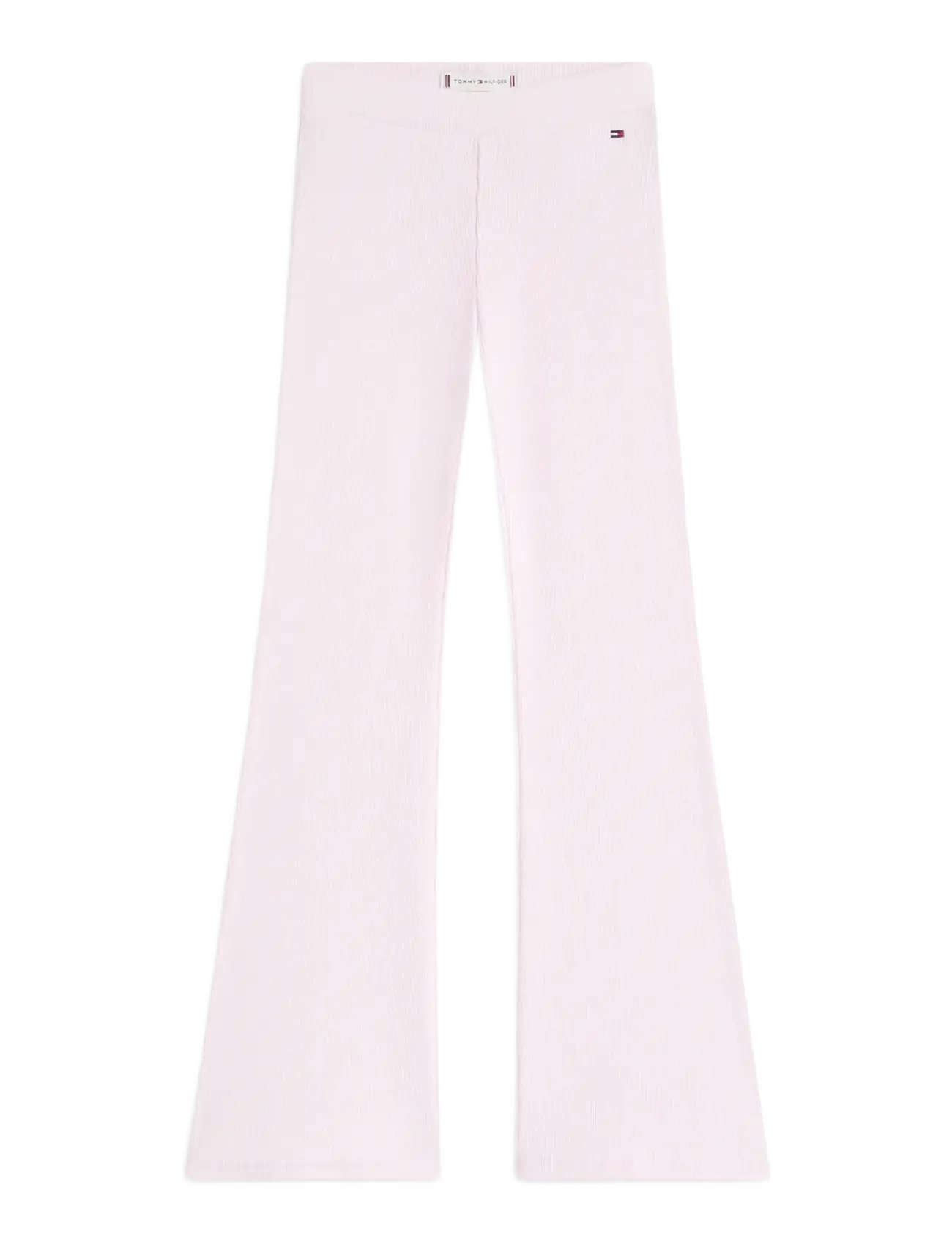 Tommy Hilfiger RIB FLARE LEGGING - Kläder - PEARLY PINK / pink/rose