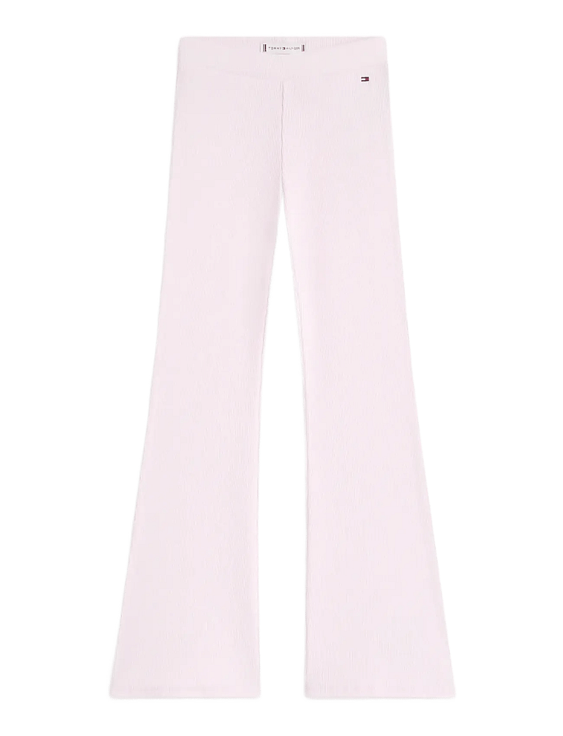 Tommy Hilfiger - RIB FLARE LEGGING - leggings - pearly pink - 1