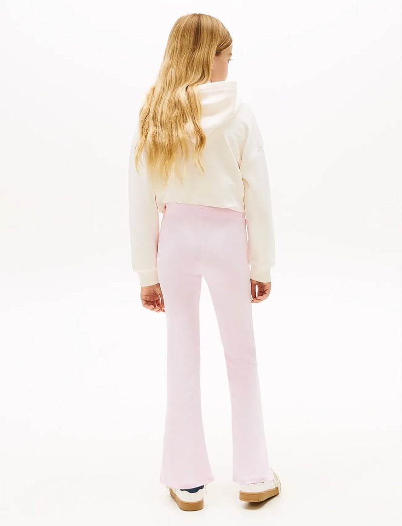 Tommy Hilfiger - RIB FLARE LEGGING - leggings - pearly pink - 2