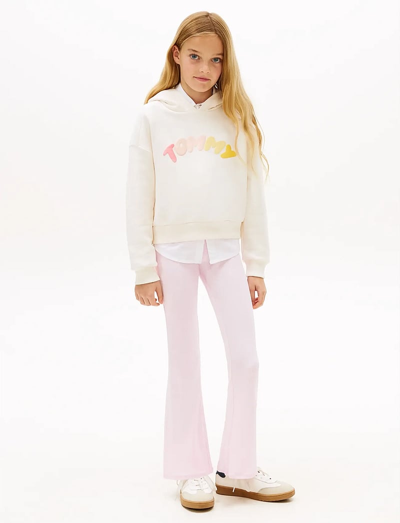 Tommy Hilfiger - RIB FLARE LEGGING - leggings - pearly pink - 3