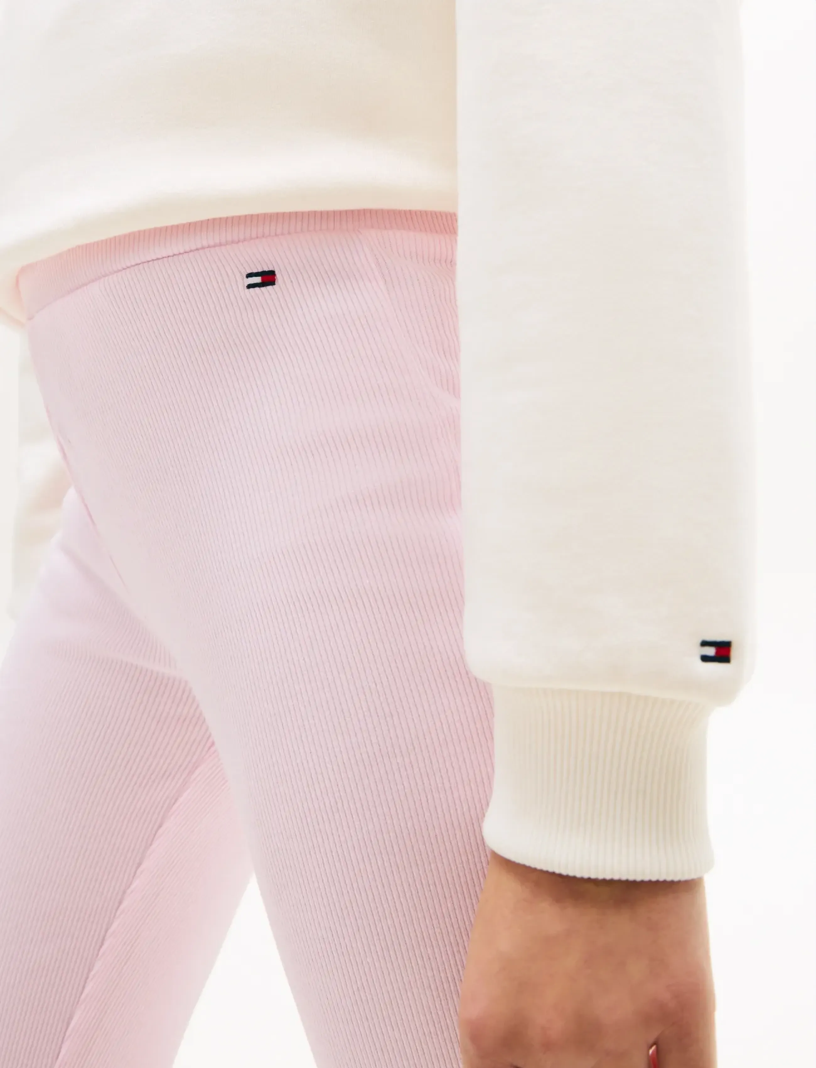 Tommy Hilfiger - RIB FLARE LEGGING - leggings - pearly pink - 4