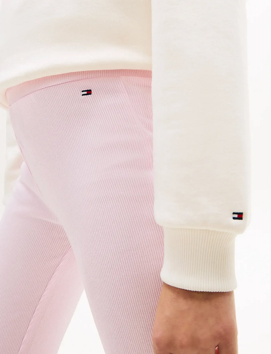 Tommy Hilfiger - RIB FLARE LEGGING - leggings - pearly pink - 4