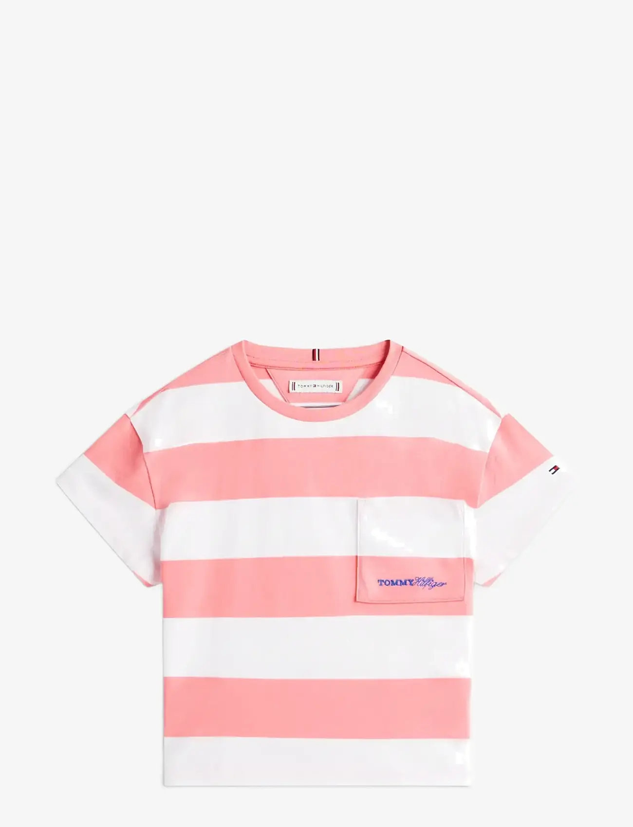 Tommy Hilfiger - STRIPE TEE SS - t-särgid - tropical blush stripes - 1