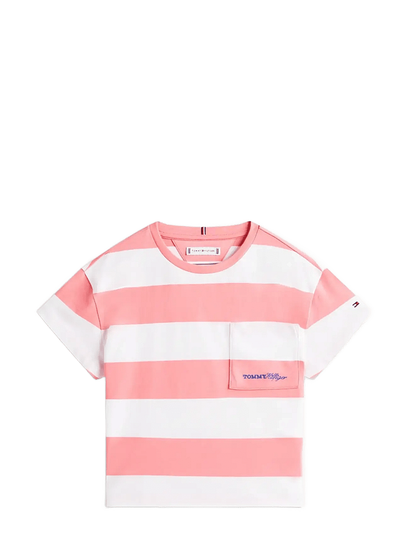 Tommy Hilfiger - STRIPE TEE SS - t-särgid - tropical blush stripes - 1