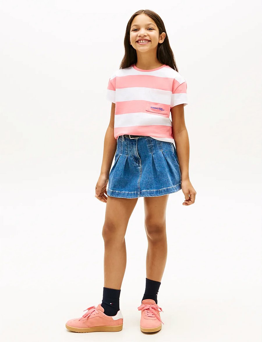 Tommy Hilfiger - STRIPE TEE SS - t-shirts - tropical blush stripes - 3