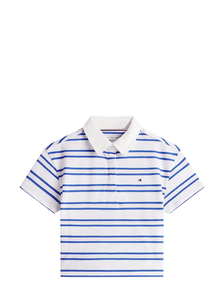 Tommy Hilfiger - RUGBY POLO SS - kortærmede poloer - white stripes - 1