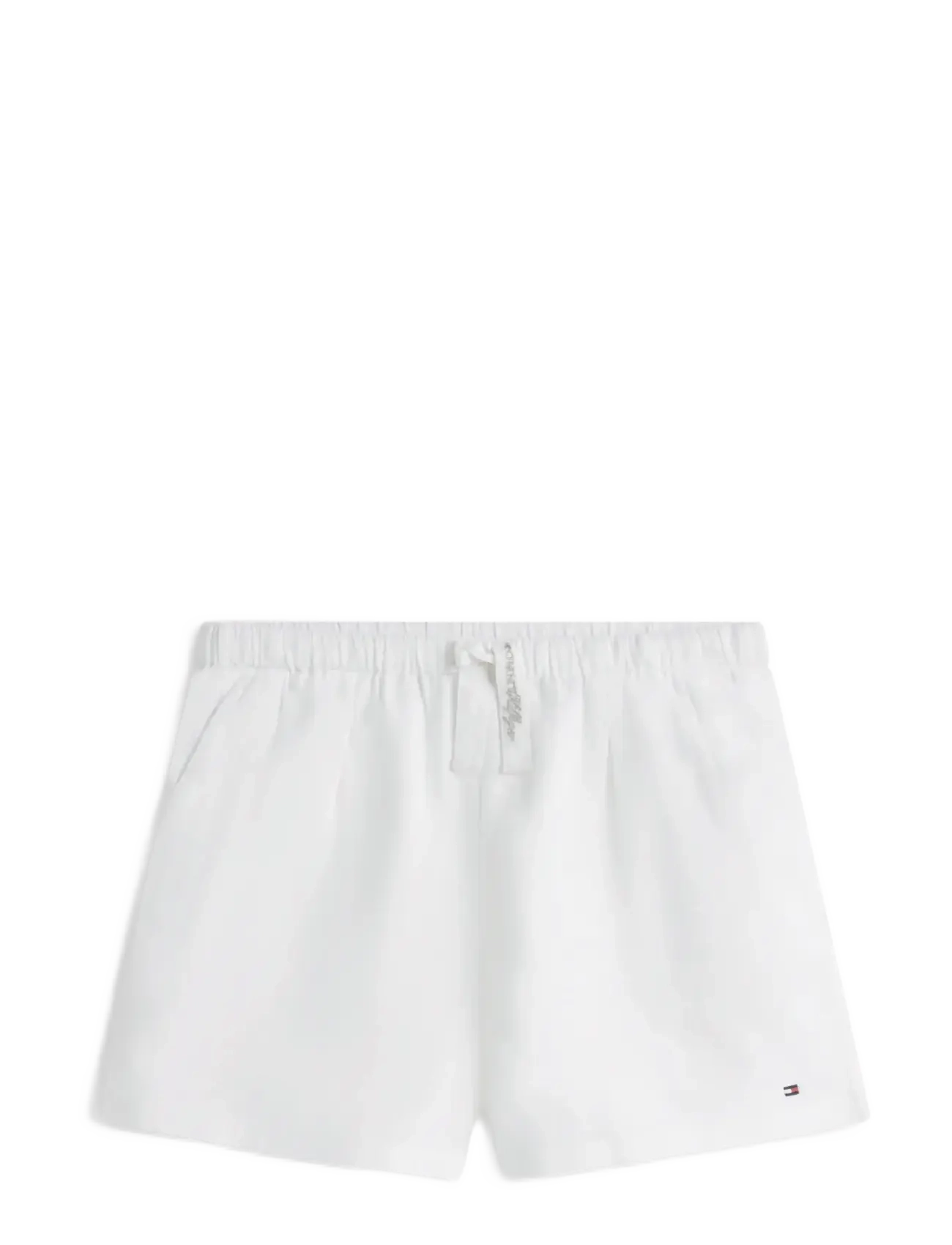 Tommy Hilfiger PULL ON LINEN SHORT - Odzież - WHITE / white