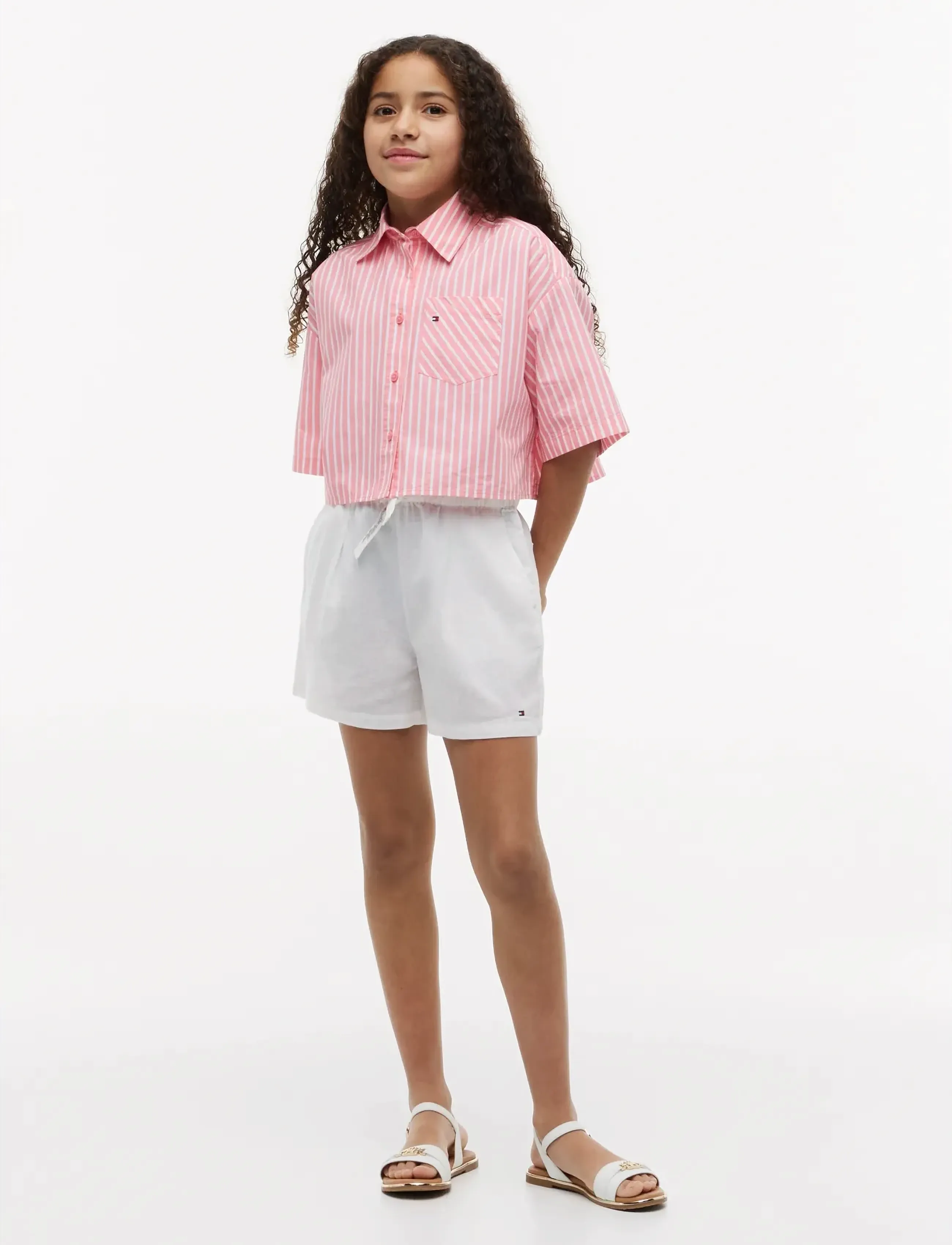 Tommy Hilfiger - PULL ON LINEN SHORT - lühikesed vabaajapüksid - white - 3