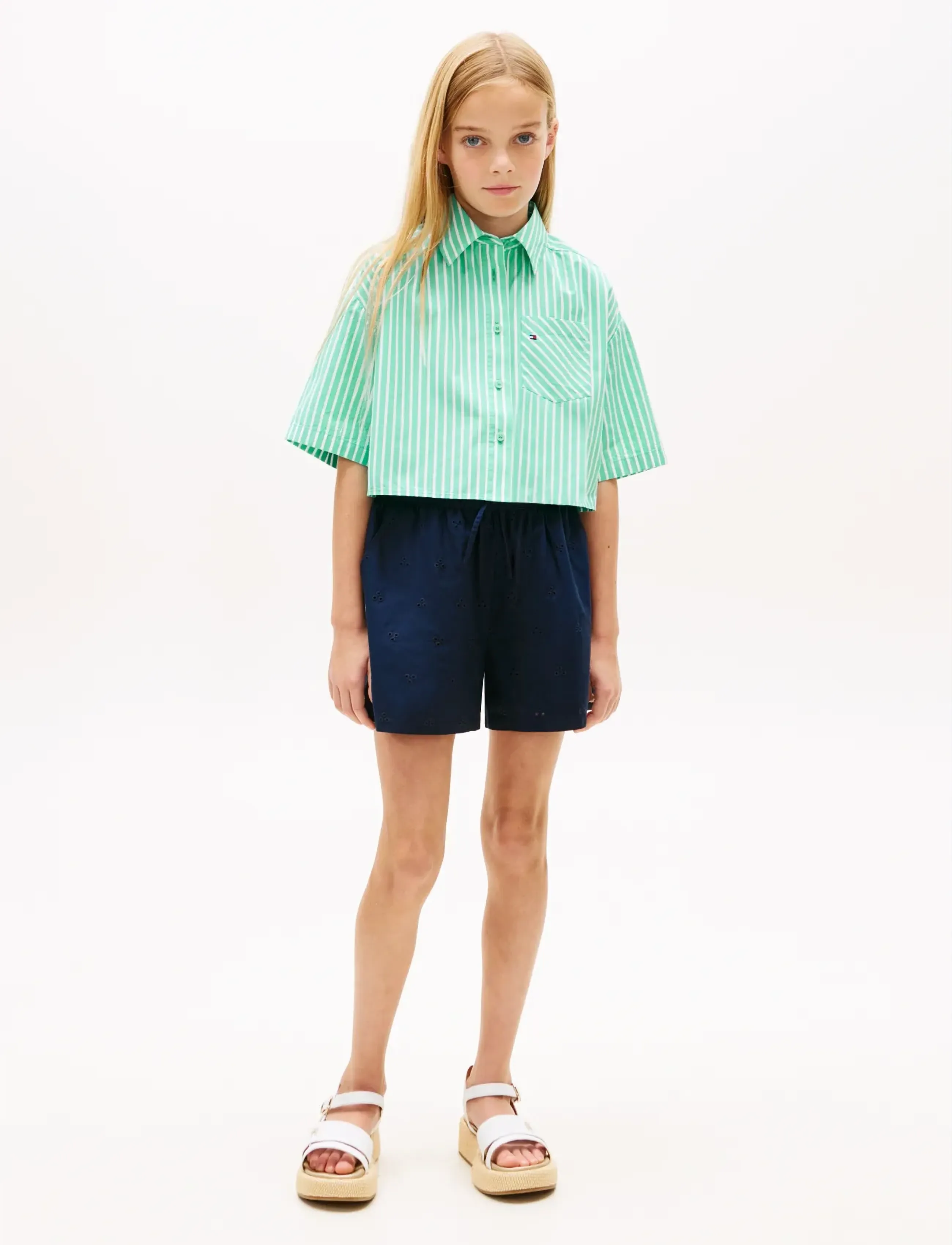 Tommy Hilfiger - BRODERIE ANGLAISE SHORT - rennot shortsit - dark night navy - 3