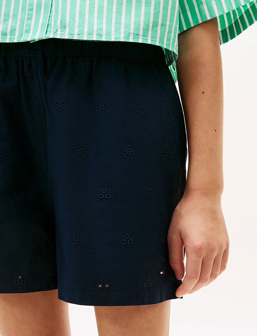 Tommy Hilfiger - BRODERIE ANGLAISE SHORT - rennot shortsit - dark night navy - 4