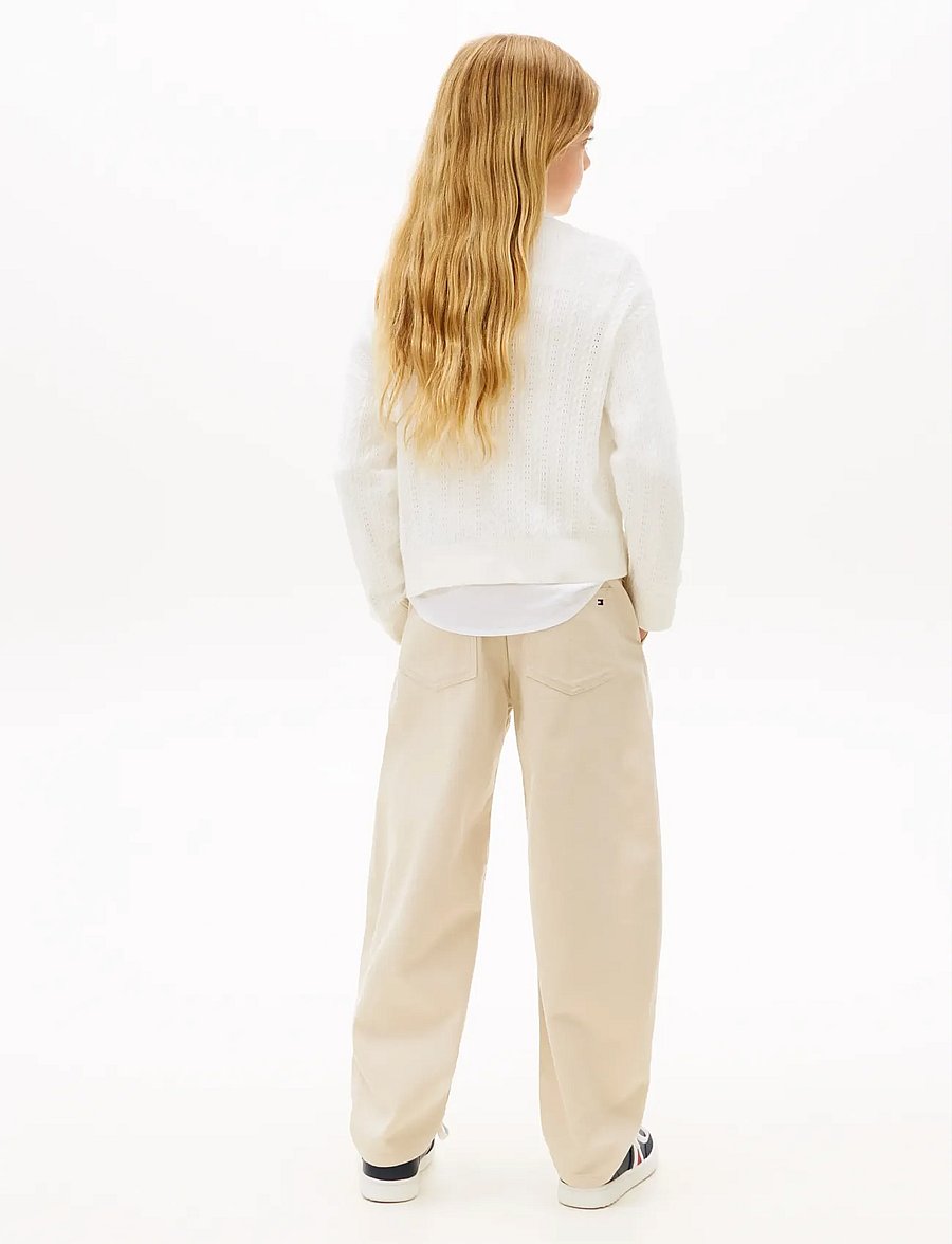 Tommy Hilfiger - POINTELLE CABLE SWEATER - pullover - ivory silk - 2