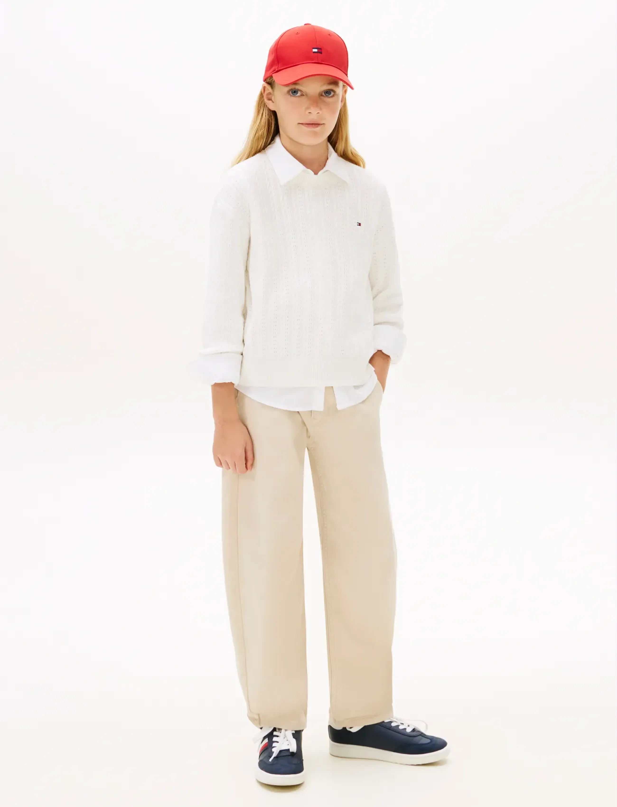 Tommy Hilfiger - POINTELLE CABLE SWEATER - pullover - ivory silk - 3
