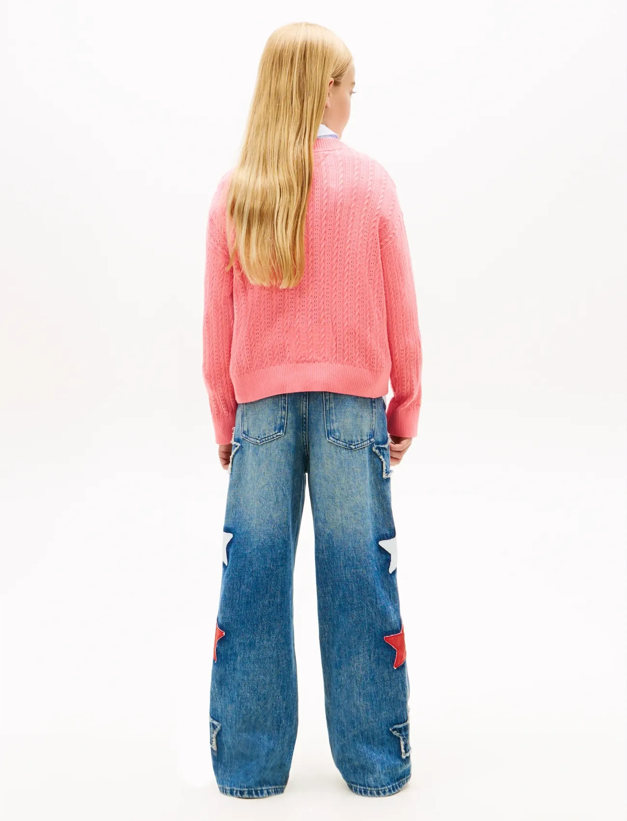 Tommy Hilfiger - POINTELLE CABLE SWEATER - neulepuserot - tropical blush - 2