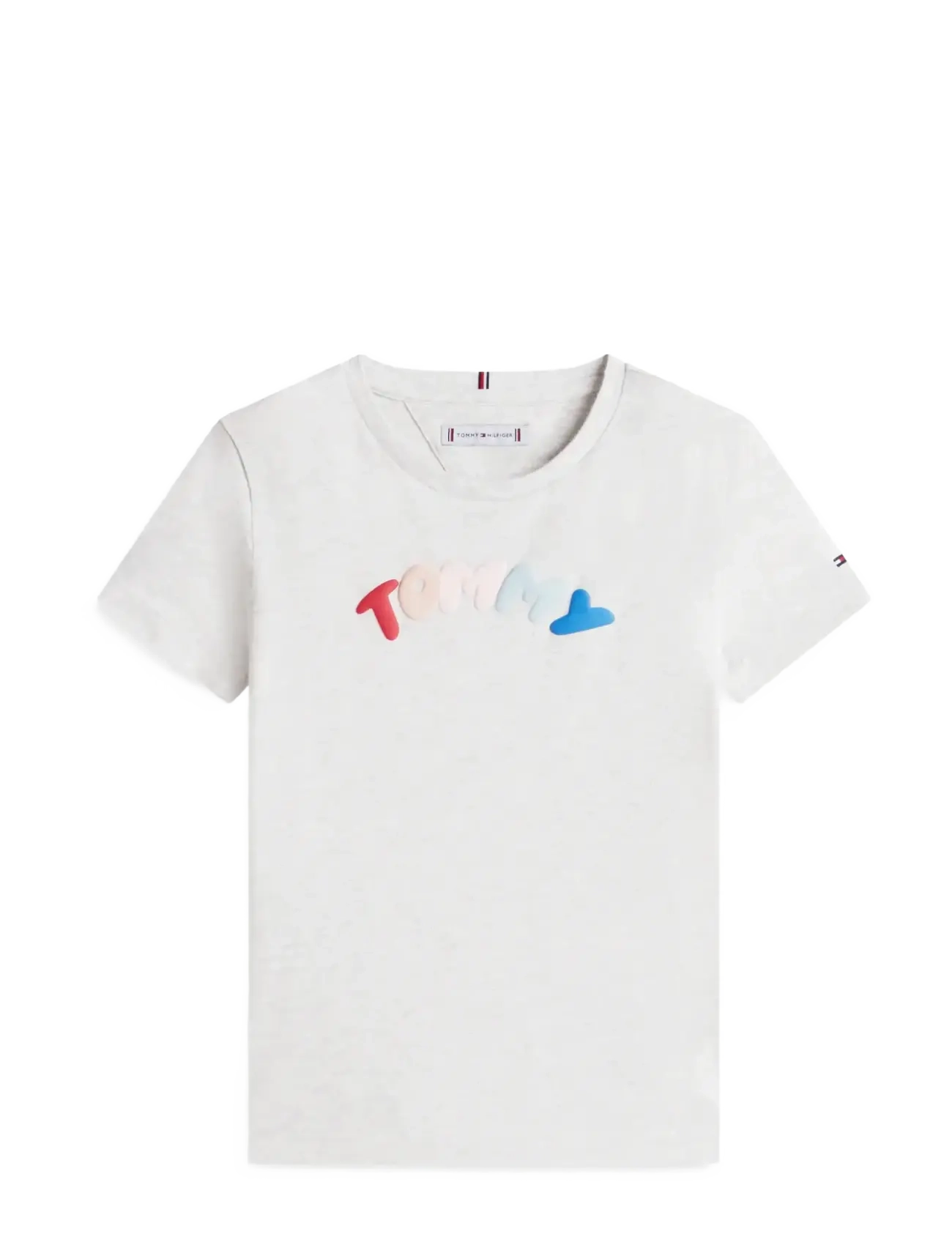 TOMMY HILFIGER Tommy Puff Print Tee Ss Grau - 176 - Kinder