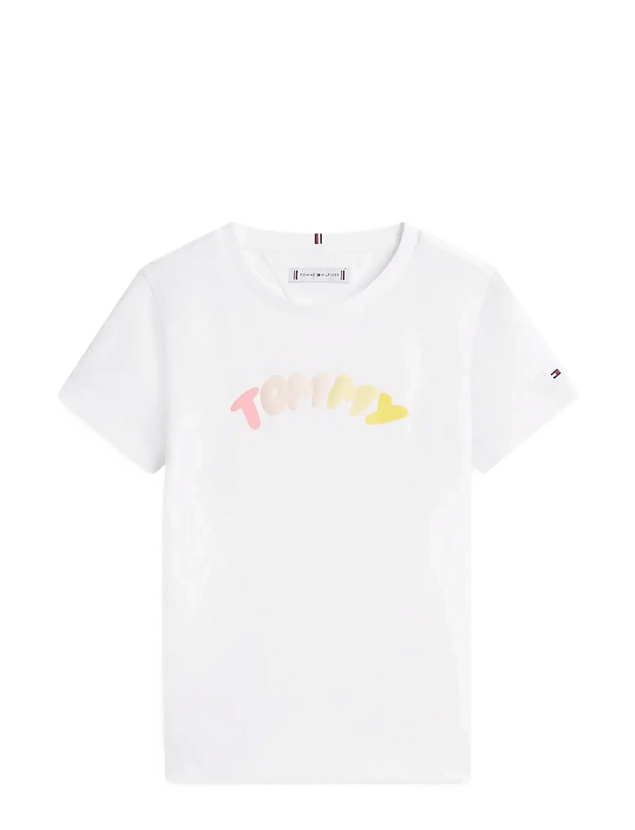 Tommy Hilfiger - TOMMY PUFF PRINT TEE SS - kortærmede t-shirts - white - 1
