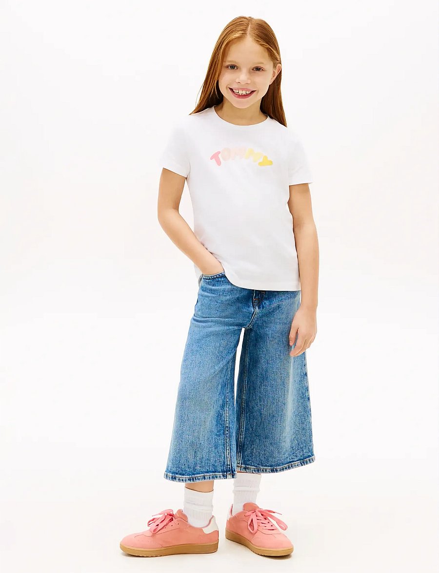 Tommy Hilfiger - TOMMY PUFF PRINT TEE SS - kortærmede t-shirts - white - 3