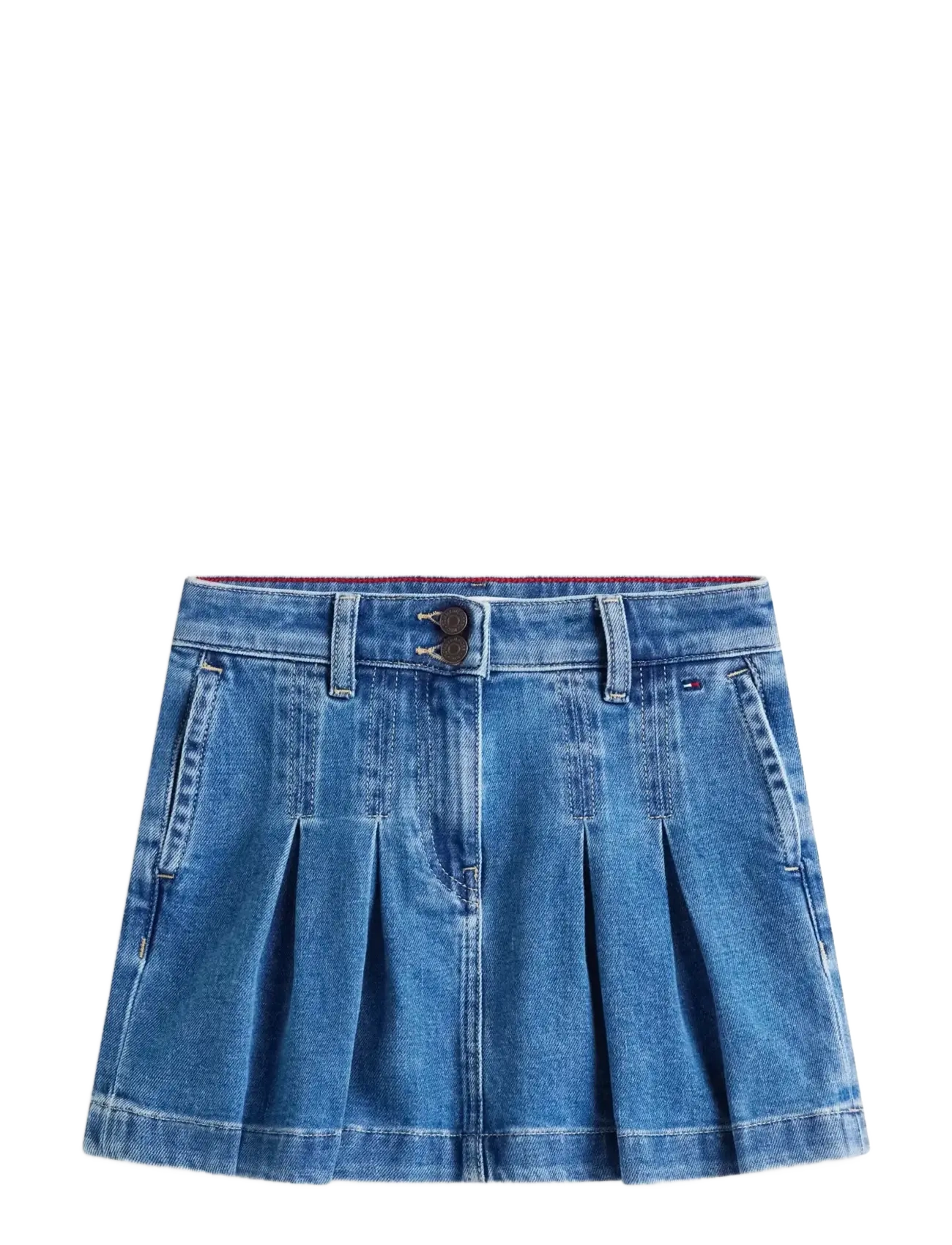 Tommy Hilfiger DENIM PLEATED SKIRT - Odzież - TRUEBLUEDENIM / blue