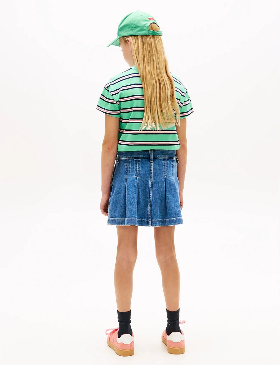 Tommy Hilfiger - DENIM PLEATED SKIRT - jeansröcke - truebluedenim - 2