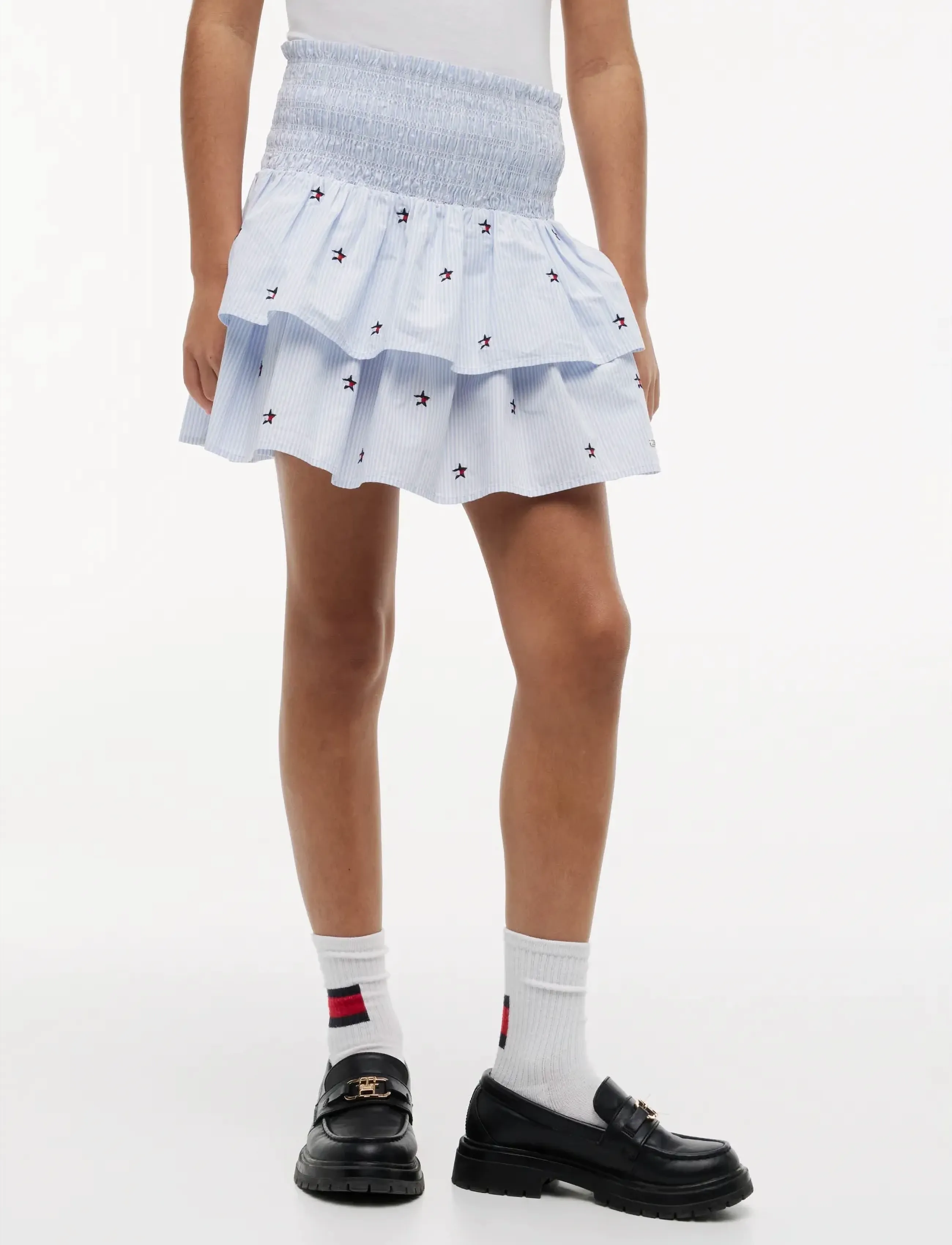 Tommy Hilfiger Star Stripes Skirt, 122, Röcke, Blau - Short Kinder
